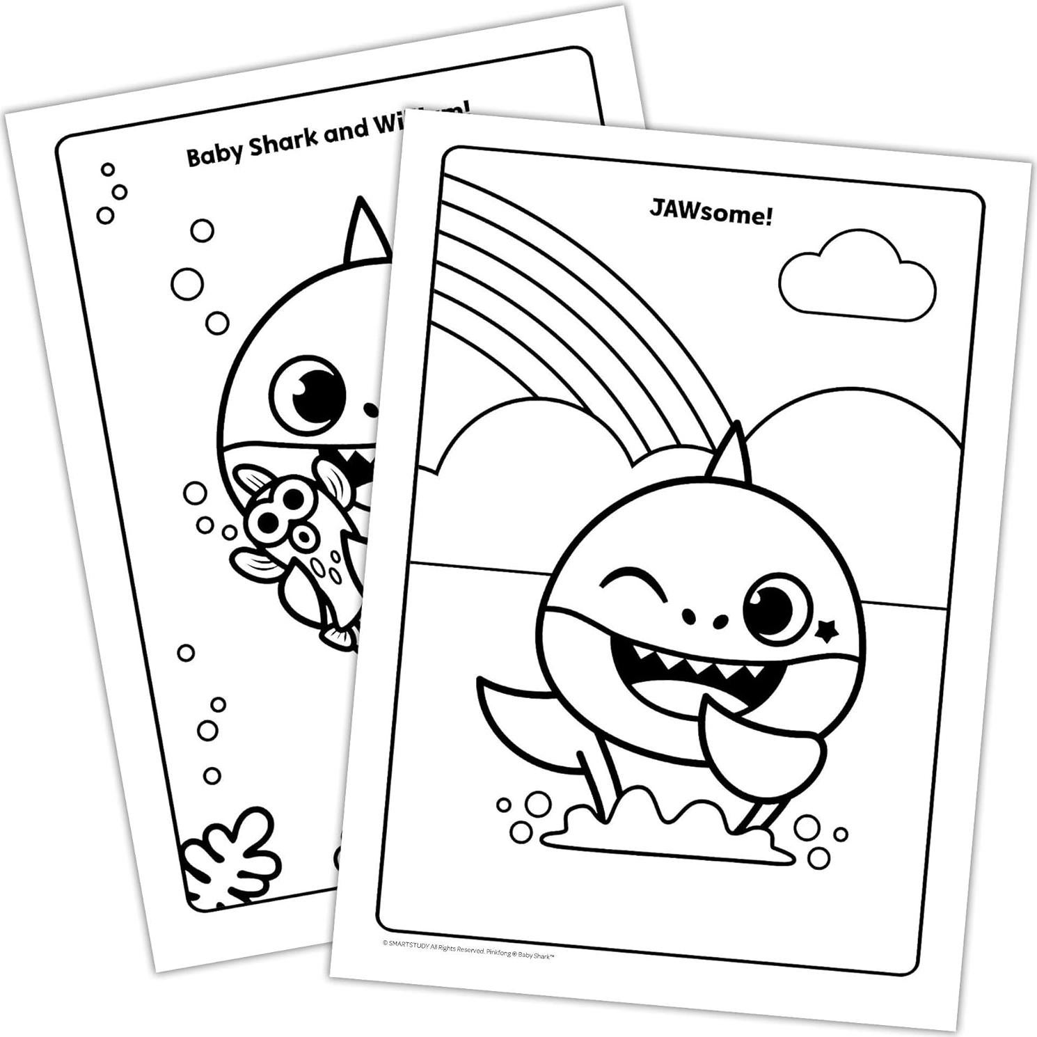 Libro para Colorear Bendon Baby Shark 16 Páginas Sin Desorden