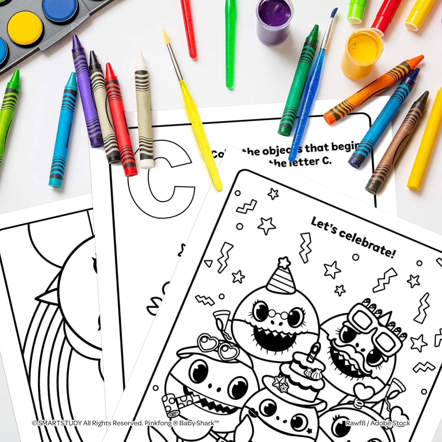 Libro para Colorear Bendon Baby Shark 16 Páginas Sin Desorden