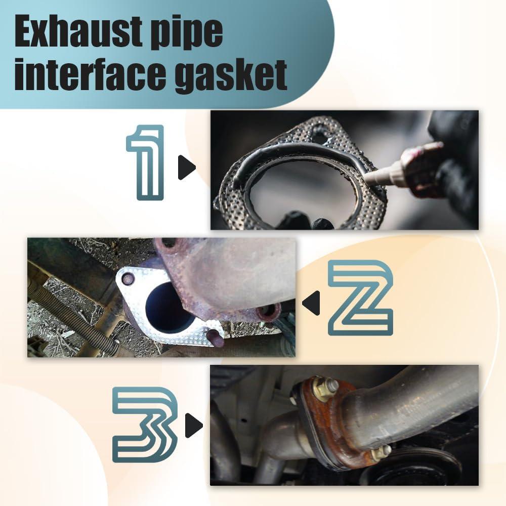 Junta de Escape Kutyun 3 Pulgadas Alta Temperatura 2 Piezas