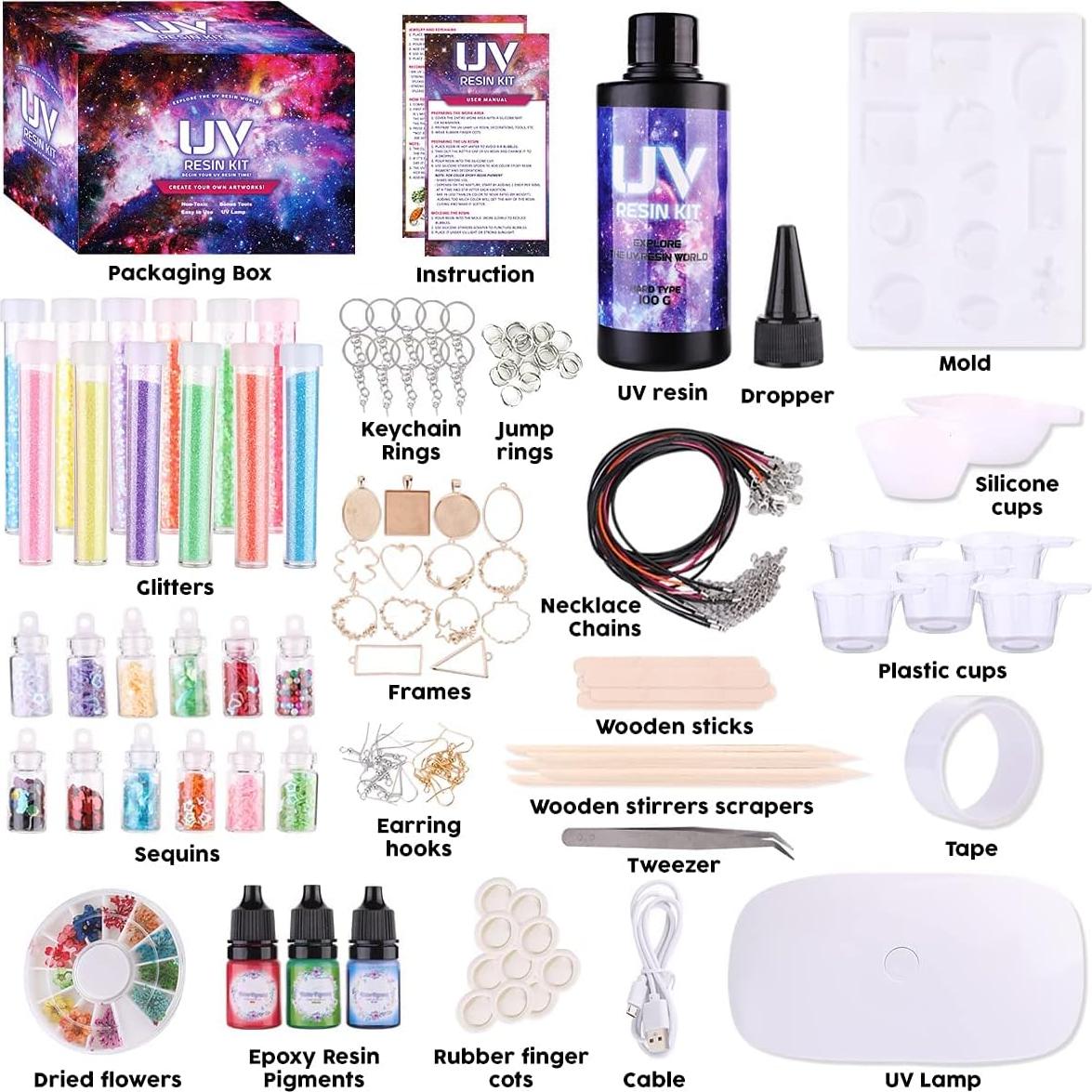 Kit de Resina Epóxica Insnug con Luz UV y Moldes