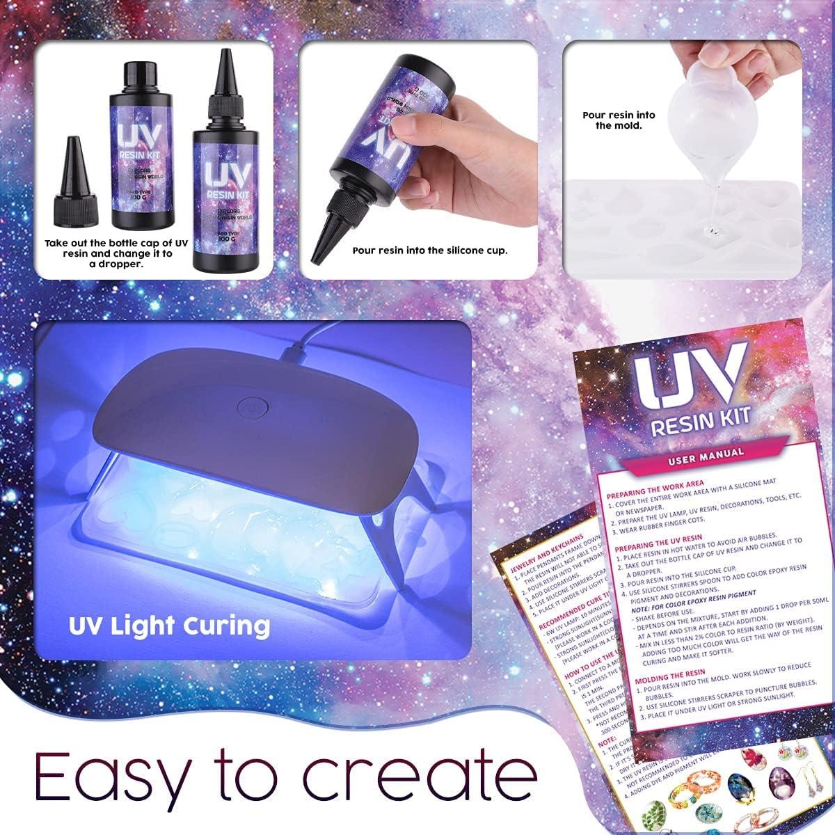Kit de Resina Epóxica Insnug con Luz UV y Moldes