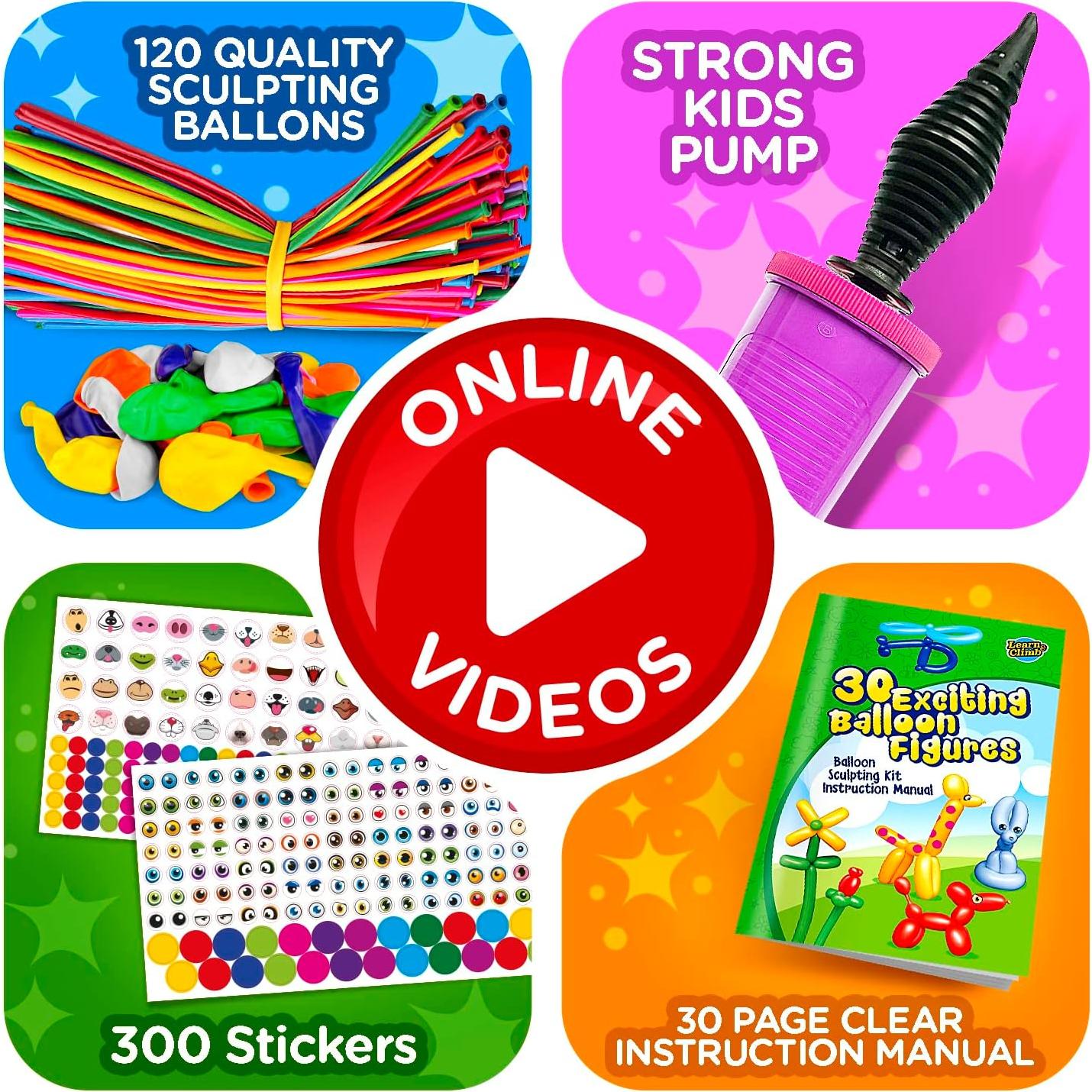 Kit de Animales de Globo Learn & Climb 100 Piezas