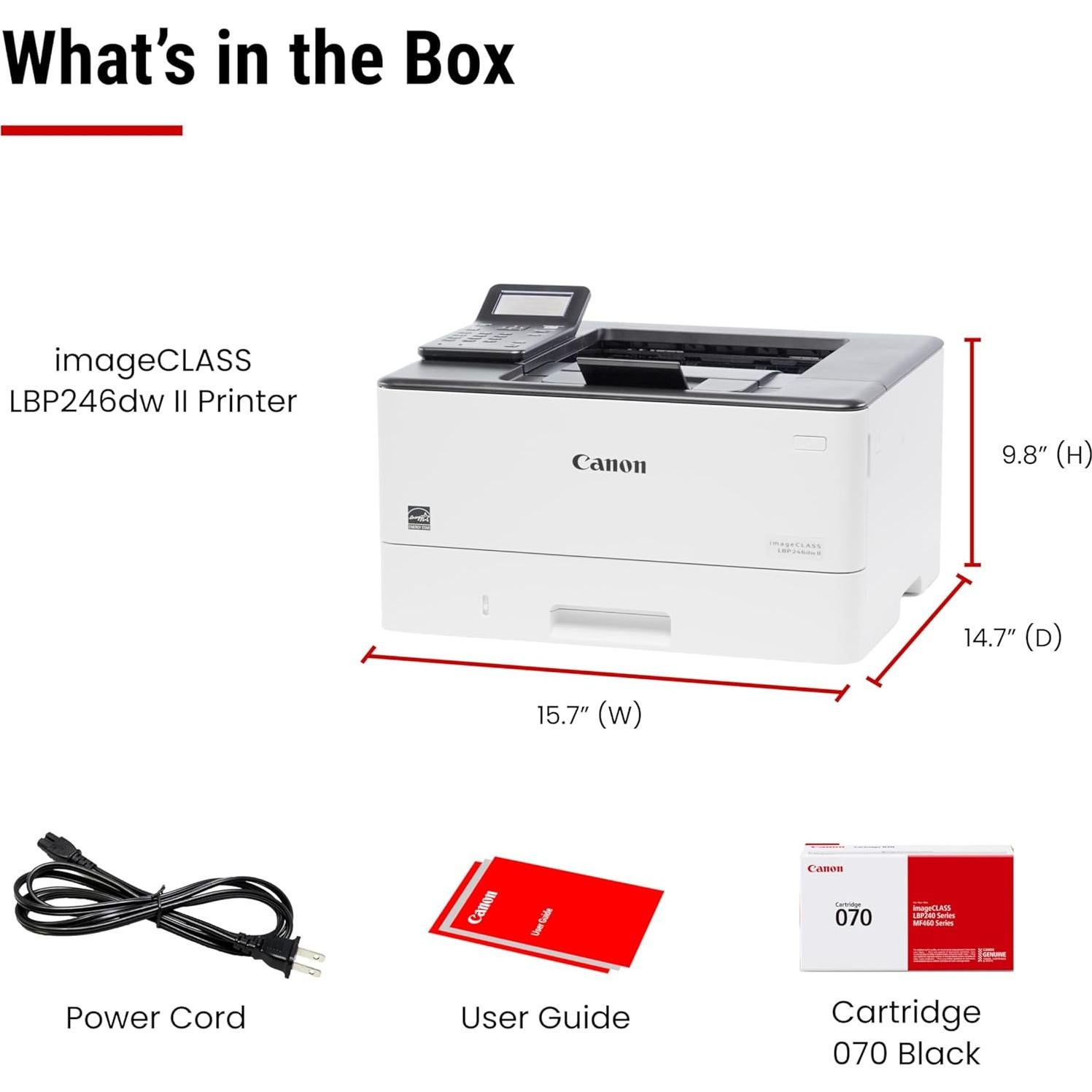 Impresora láser monocromática Canon imageCLASS LBP246dw II