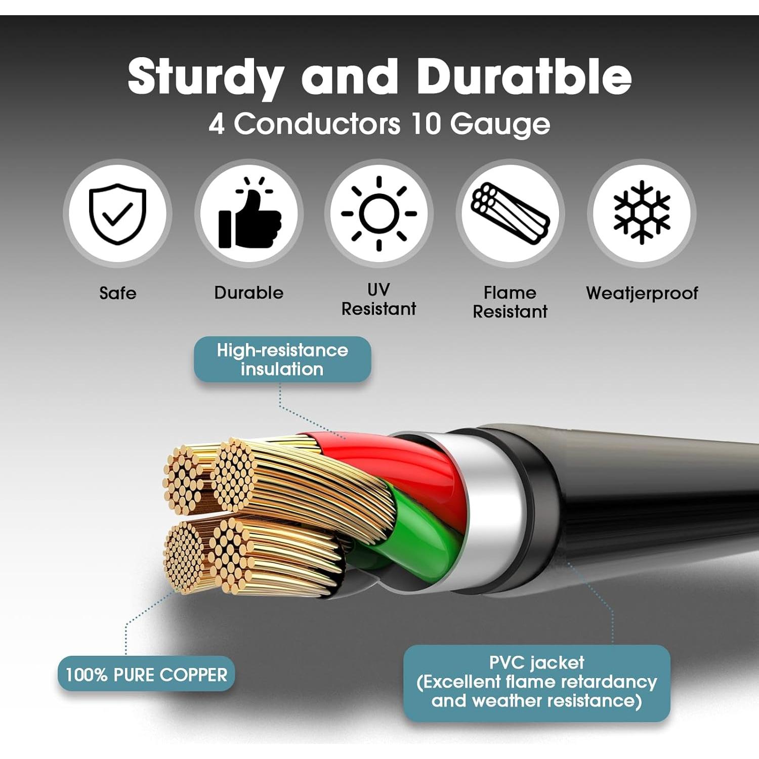 Adaptador Generador 30A a 50A Huyang 0.91m NEMA L14-30P