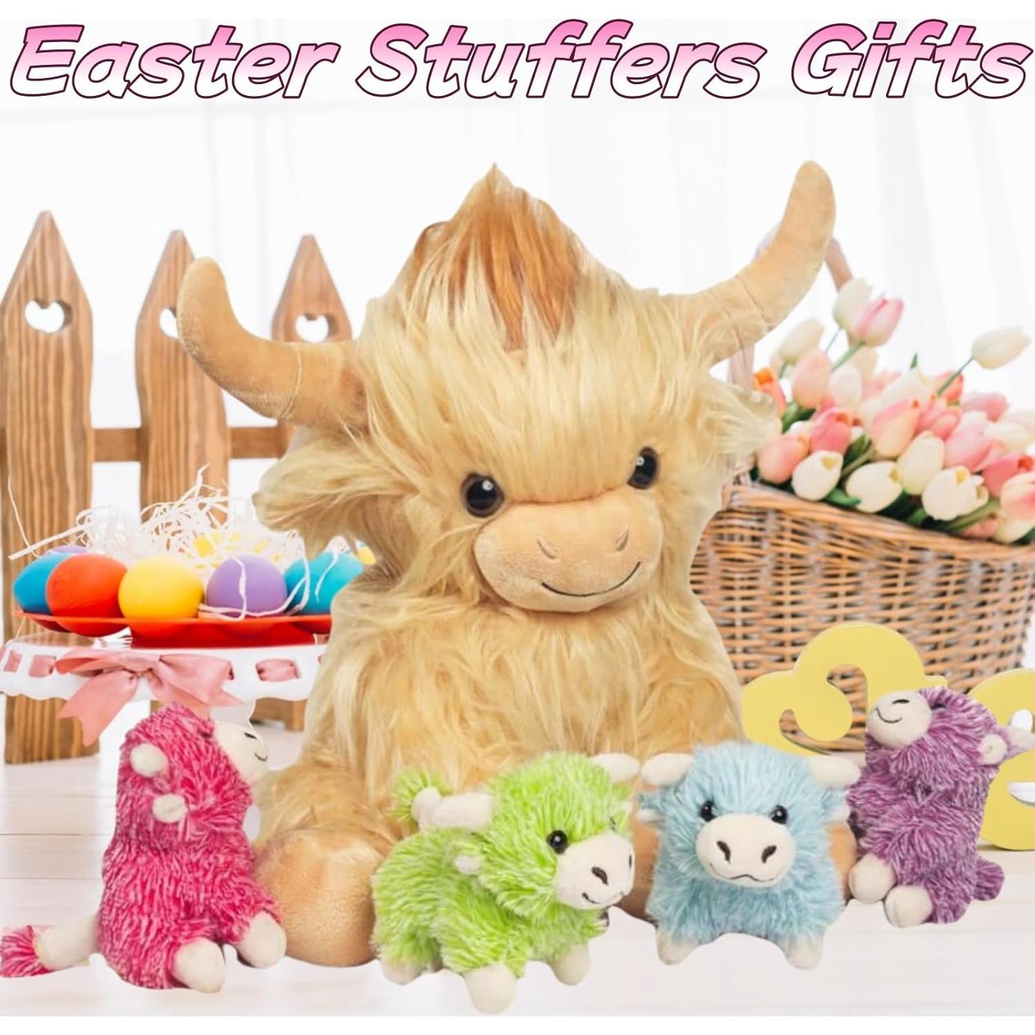 Juego de 5 Piezas de Vaca de Peluche Youthfuljive con Terneros