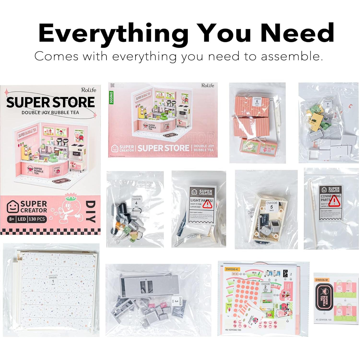 Rolife Bloques LED 4.Doble Alegría Té de Burbuja 0.74kg