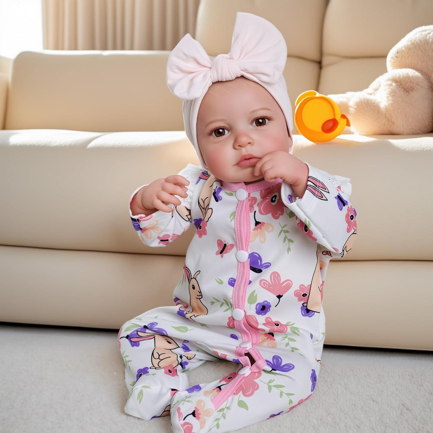 Muñeca Reborn BABESIDE 20" (50,8 cm) Vinilo Suave con Accesorios