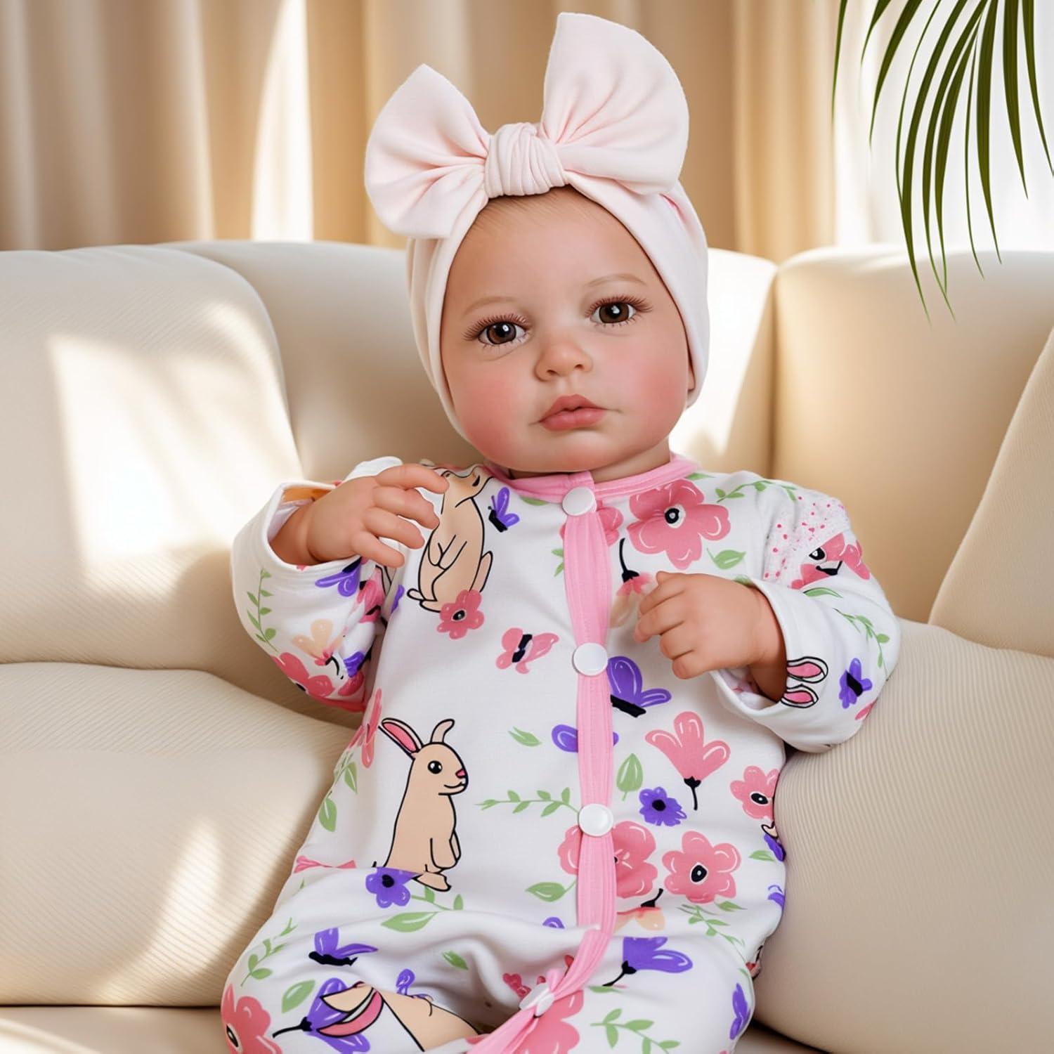 Muñeca Reborn BABESIDE 20" (50,8 cm) Vinilo Suave con Accesorios