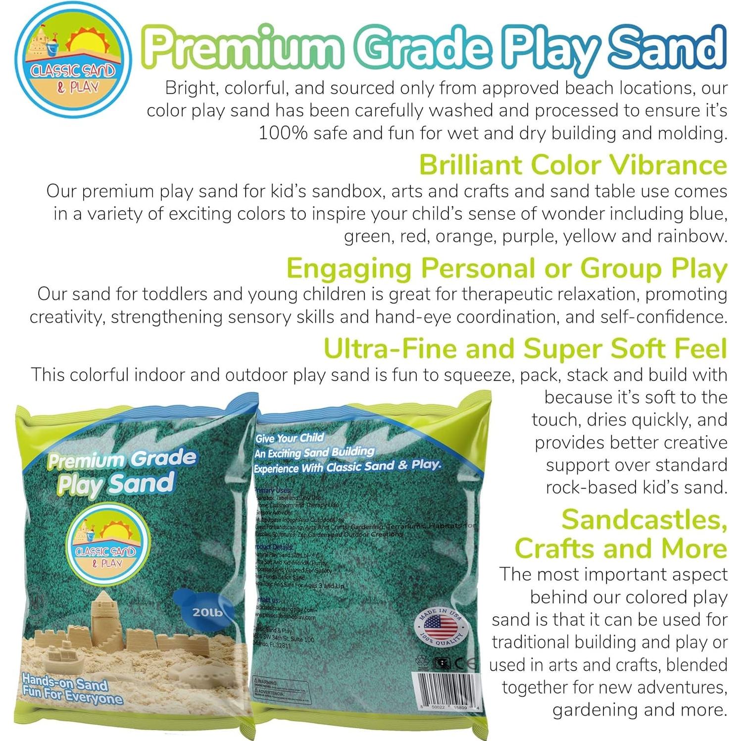 Arena de Juego Verde CLASSIC SAND & PLAY 9,07 kg No Tóxica