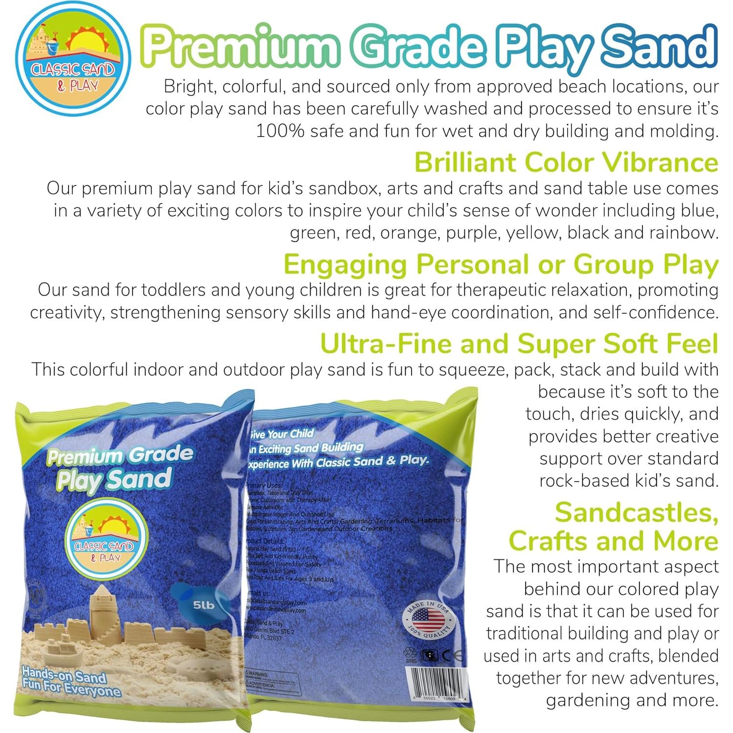 Arena de Jugar CLASSIC SAND & PLAY 2,27 kg Azul