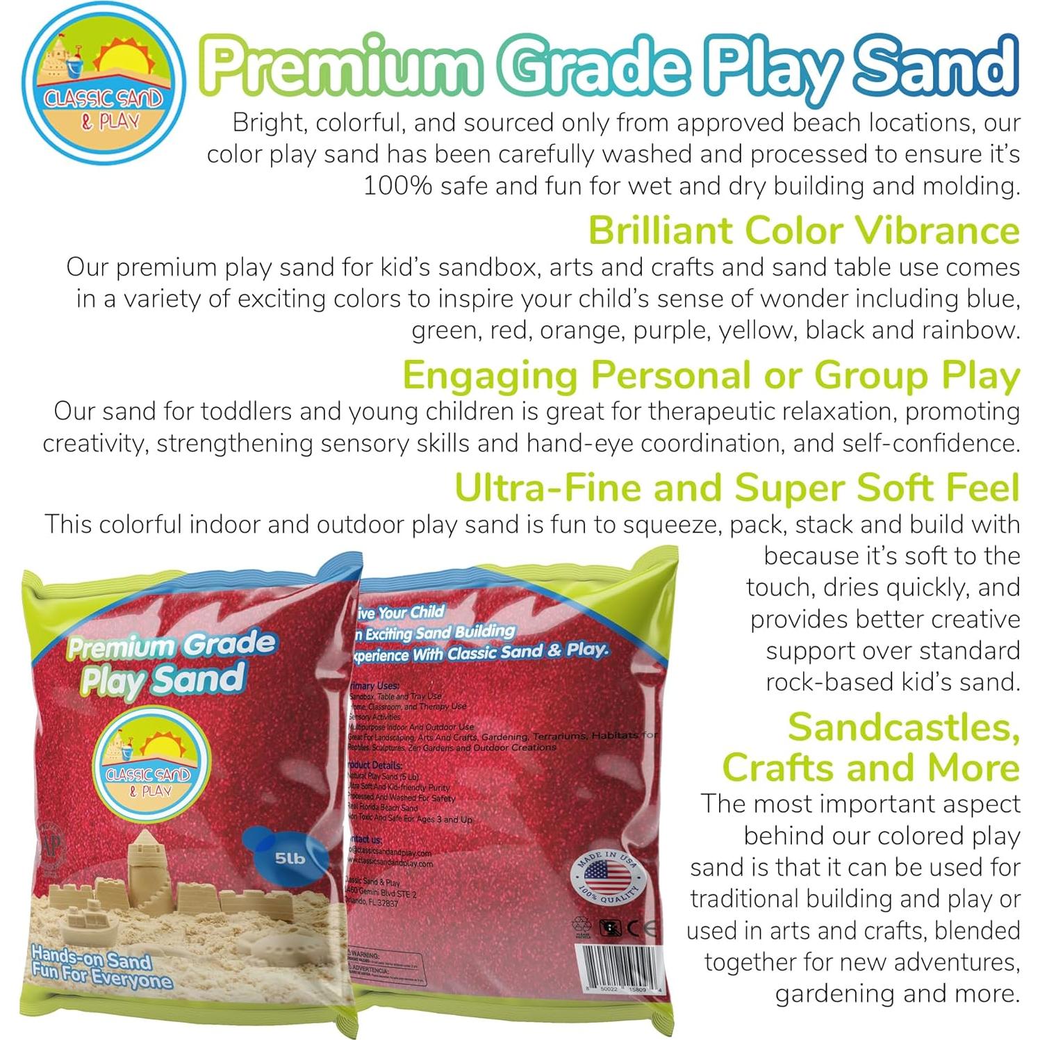 Arena de Jugar Clásica ARENA CLÁSICA 5 kg Color Rojo