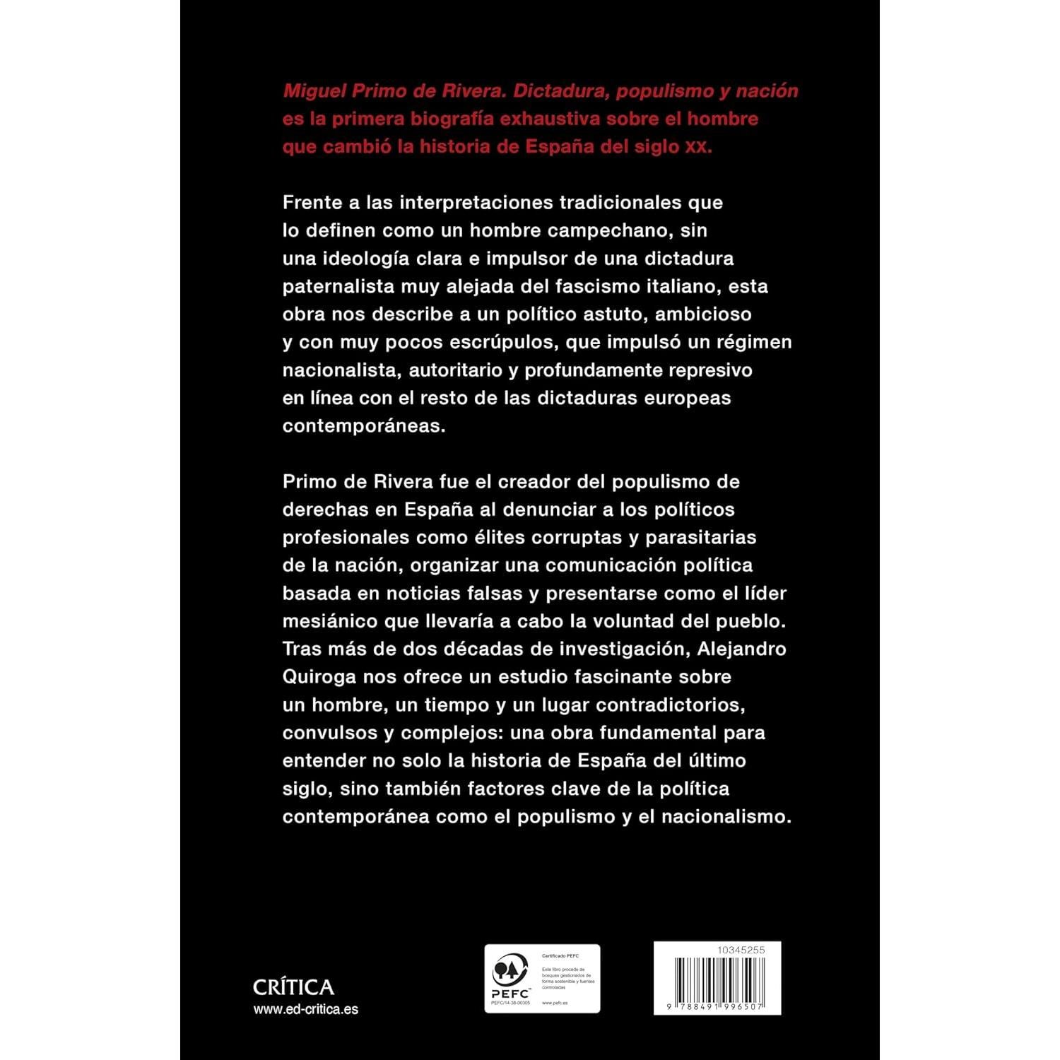 Miguel Primo de Rivera: Dictadura, populismo y nación