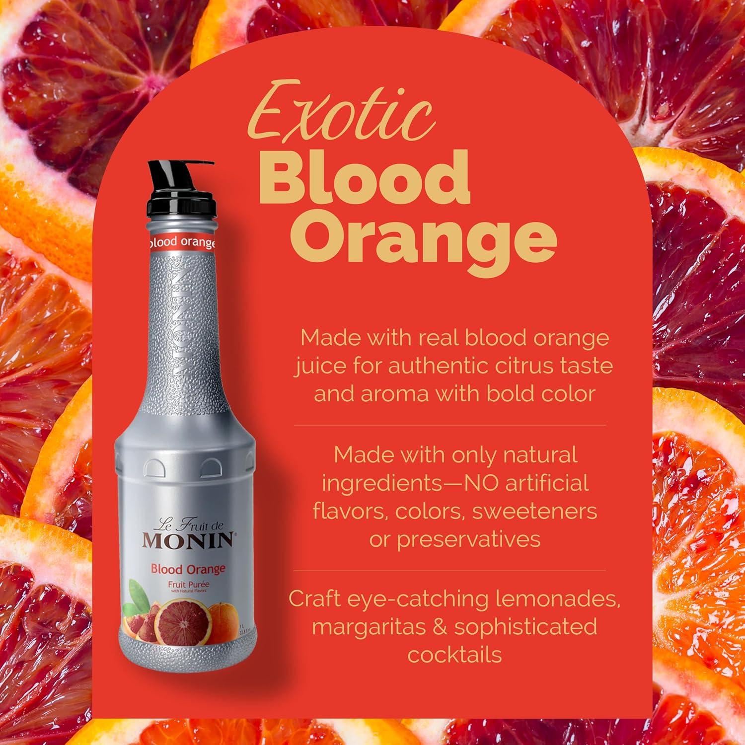 Puré de Naranja Sanguina Monin 1 Litro Vegano Sin Gluten