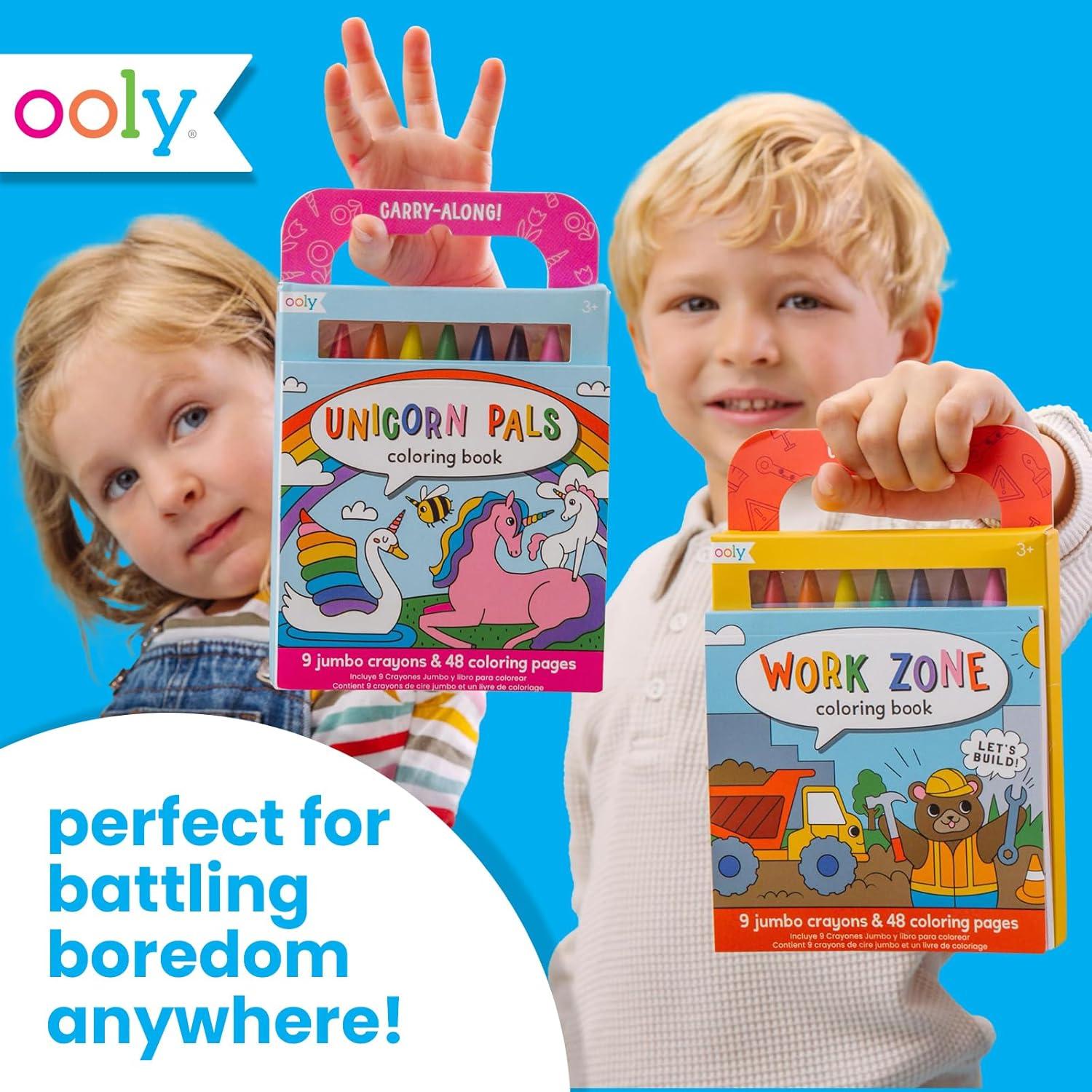 Kit de Arte de Viaje Ooly con 9 Crayones Jumbo y 48 Páginas