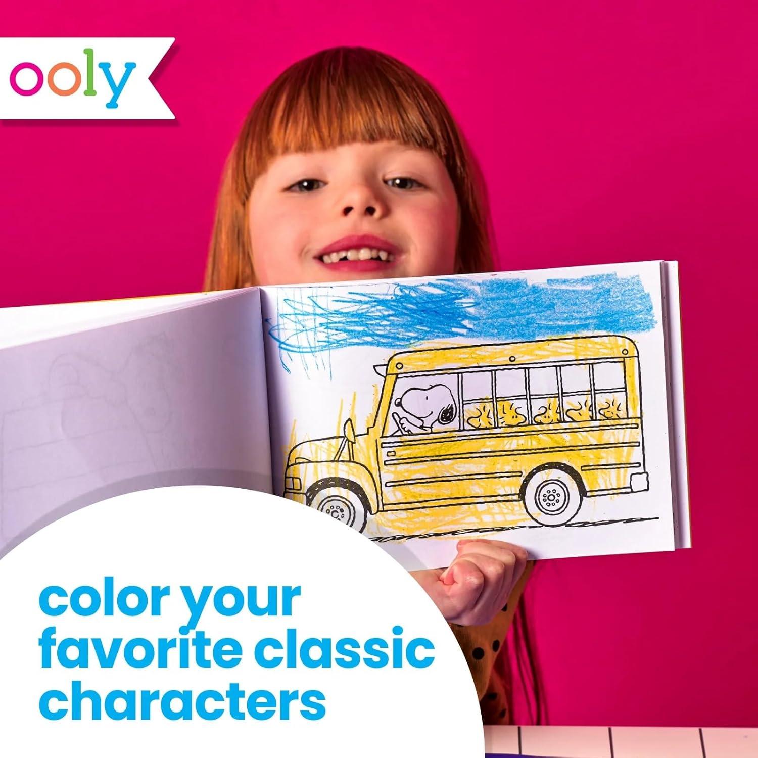 Kit de Arte de Viaje Ooly Peanuts 9 Crayones Jumbo 48 Páginas