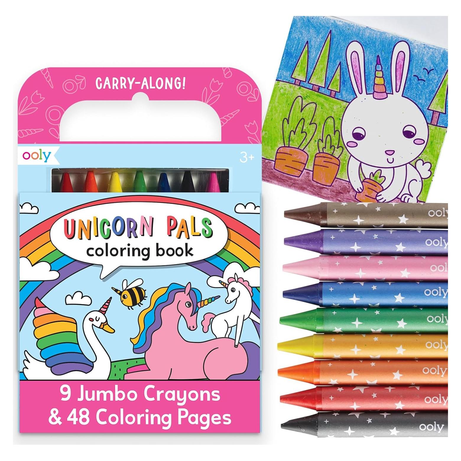 Kit de Arte de Viaje Ooly con 9 Crayones Jumbo y 48 Páginas