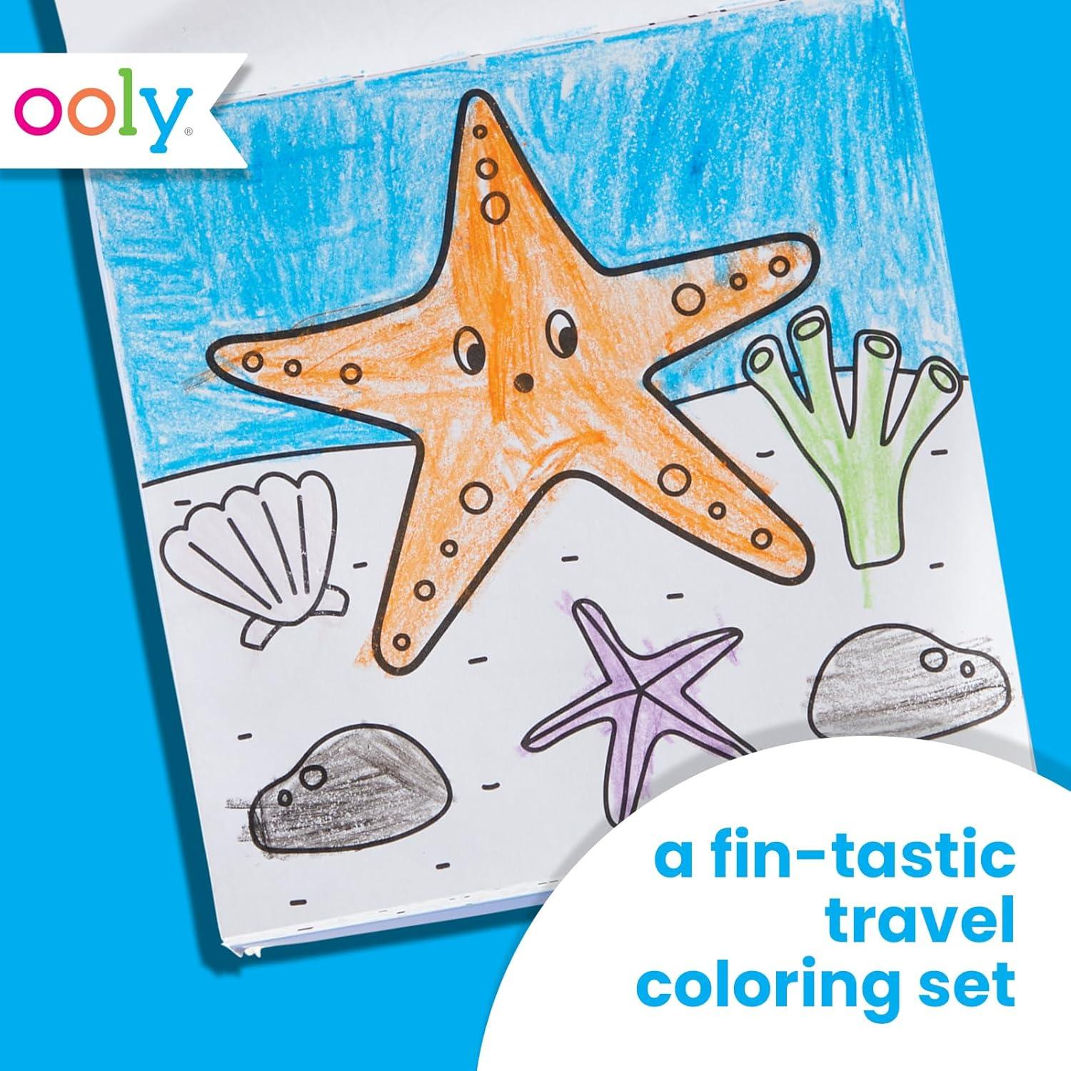 Kit de Arte de Viaje Ooly 9 Crayones Jumbo y 48 Páginas