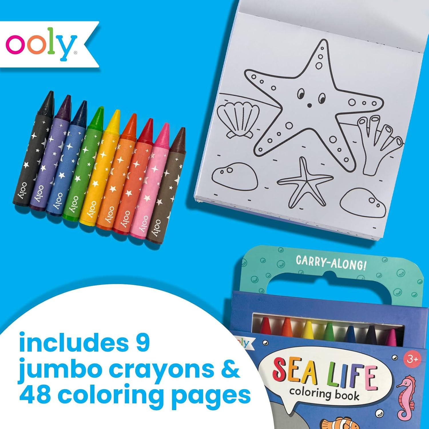 Kit de Arte de Viaje Ooly 9 Crayones Jumbo y 48 Páginas