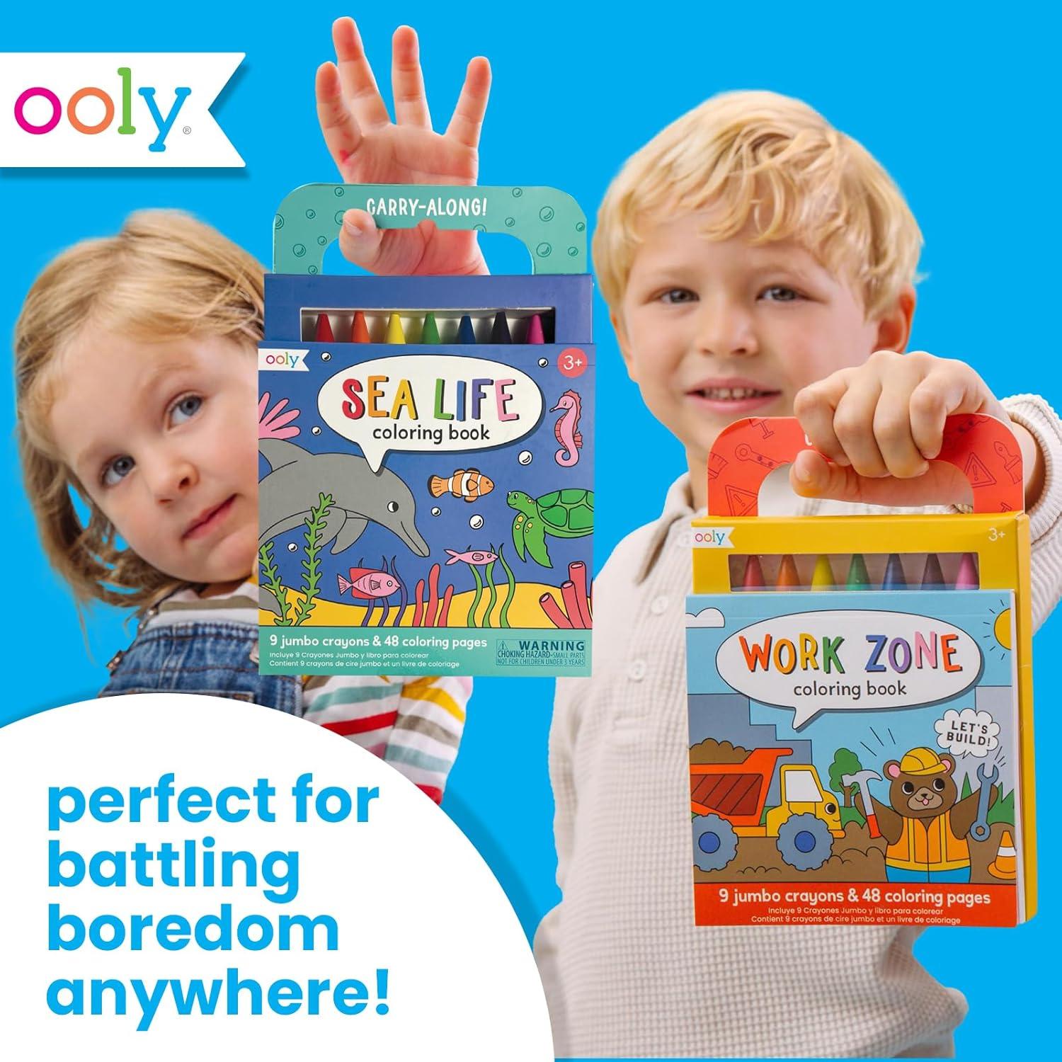 Kit de Arte de Viaje Ooly 9 Crayones Jumbo y 48 Páginas