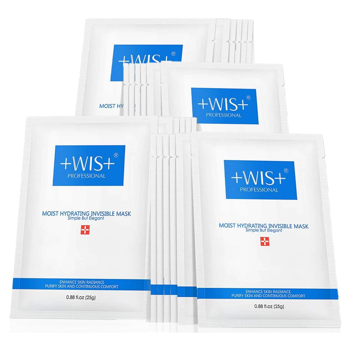 Mascarillas Faciales Hidratantes WIS+ 24 EA con Ácido Hialurónico