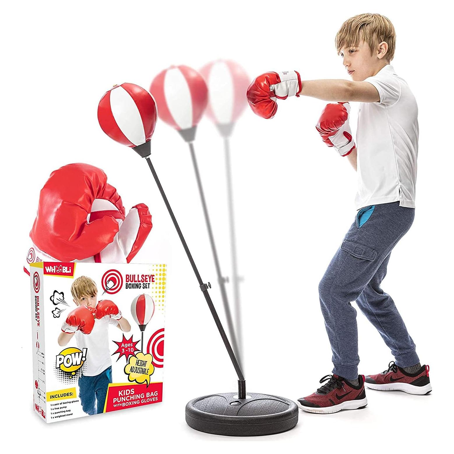 Saco de Boxeo Whoobli para Niños con Guantes - Ajustable 86-112 cm