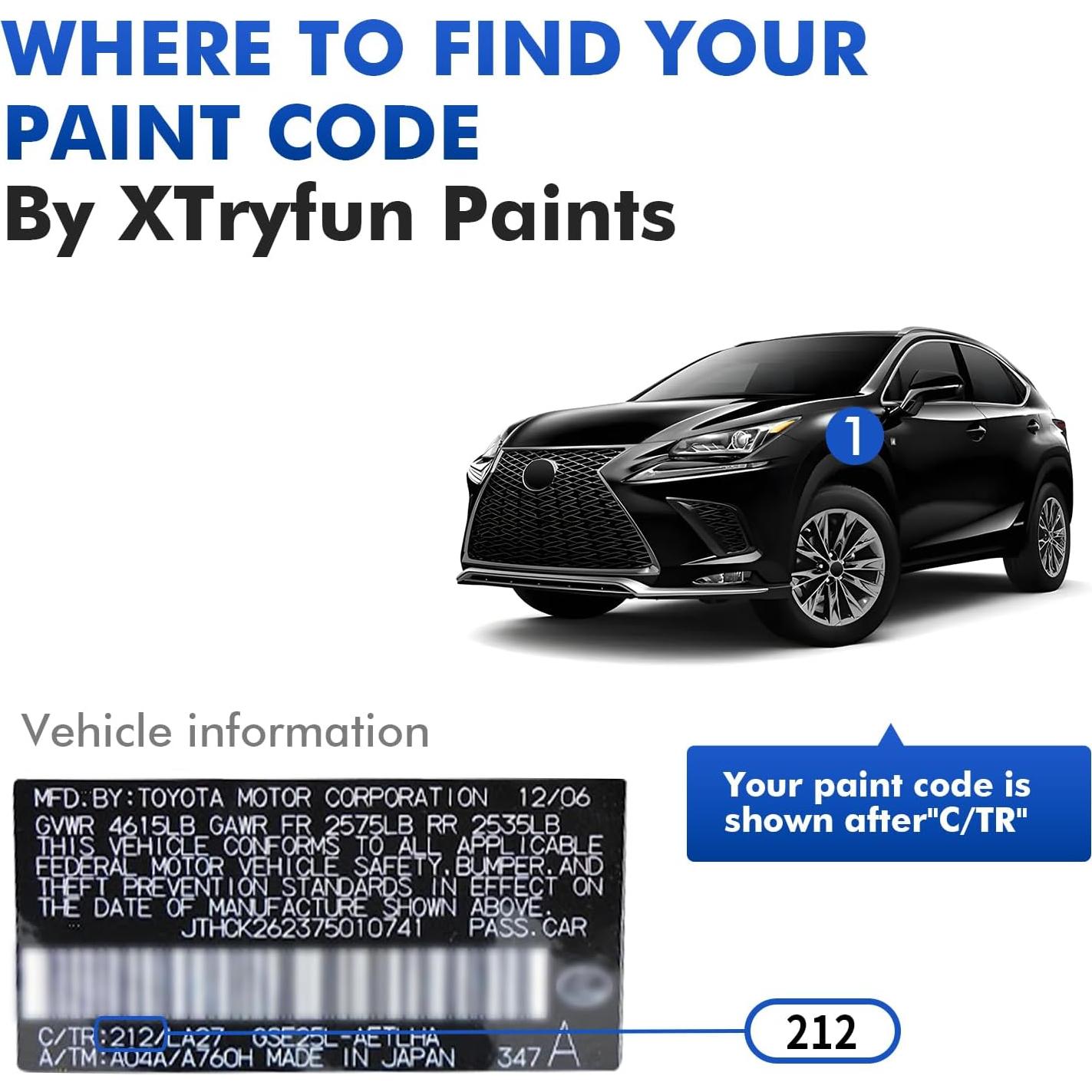 Pintura de Retoque XTryfun 1H9 Nebula Gray para Lexus