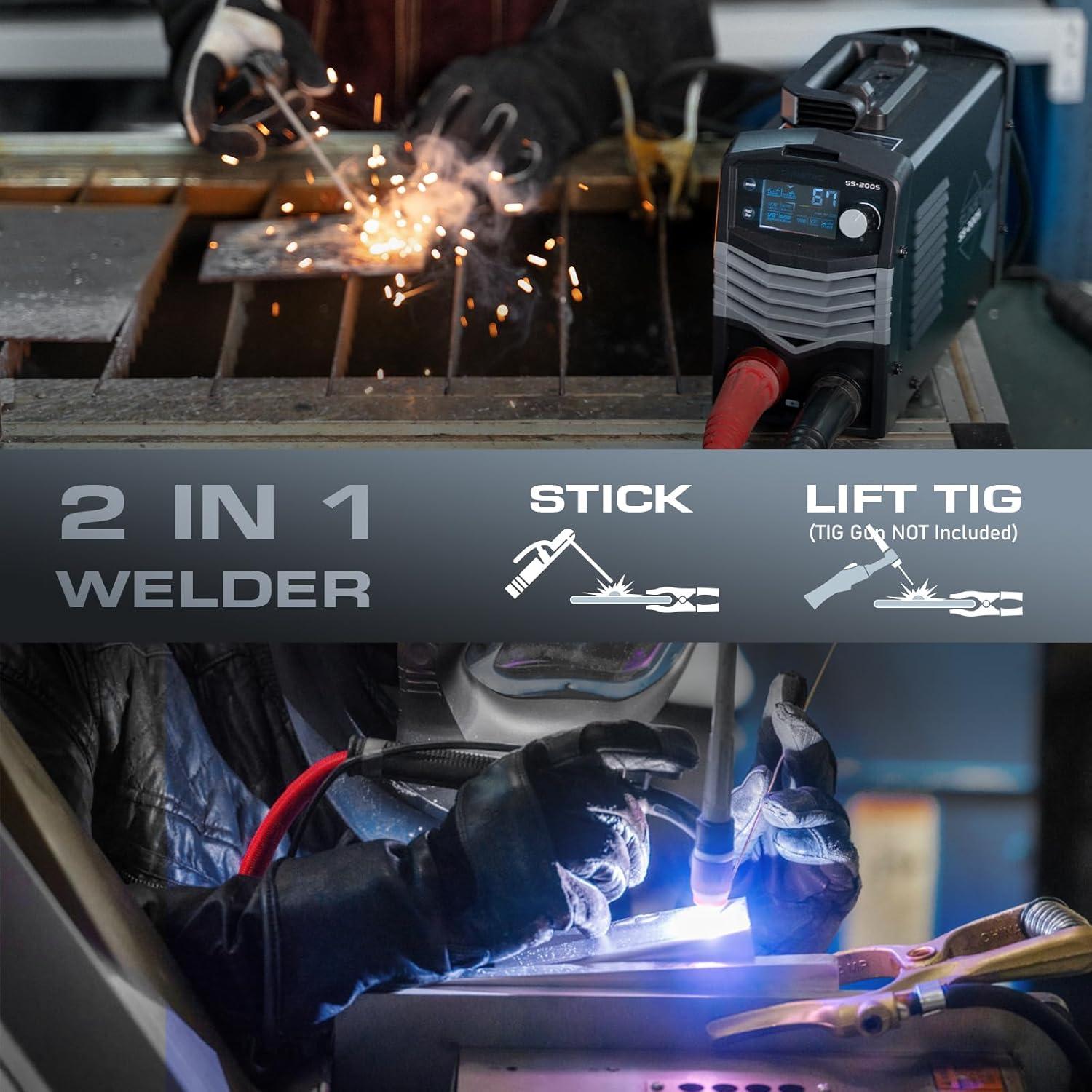 Soldador 200A Sunstac SS-200S 2 en 1 MMA Lift TIG