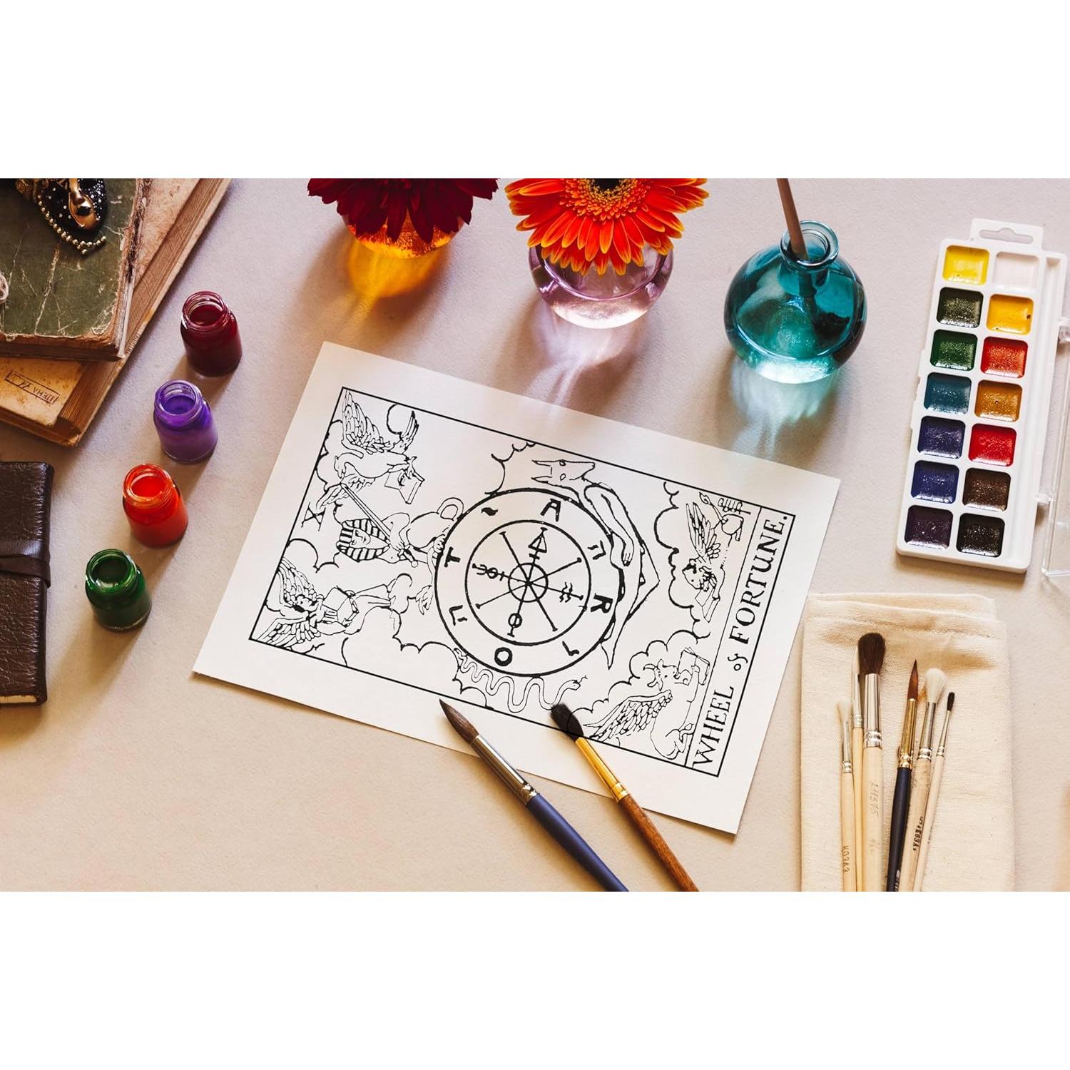 Set de Tarot para Colorear DIY Renee Atmos Rider Waite 78 cartas