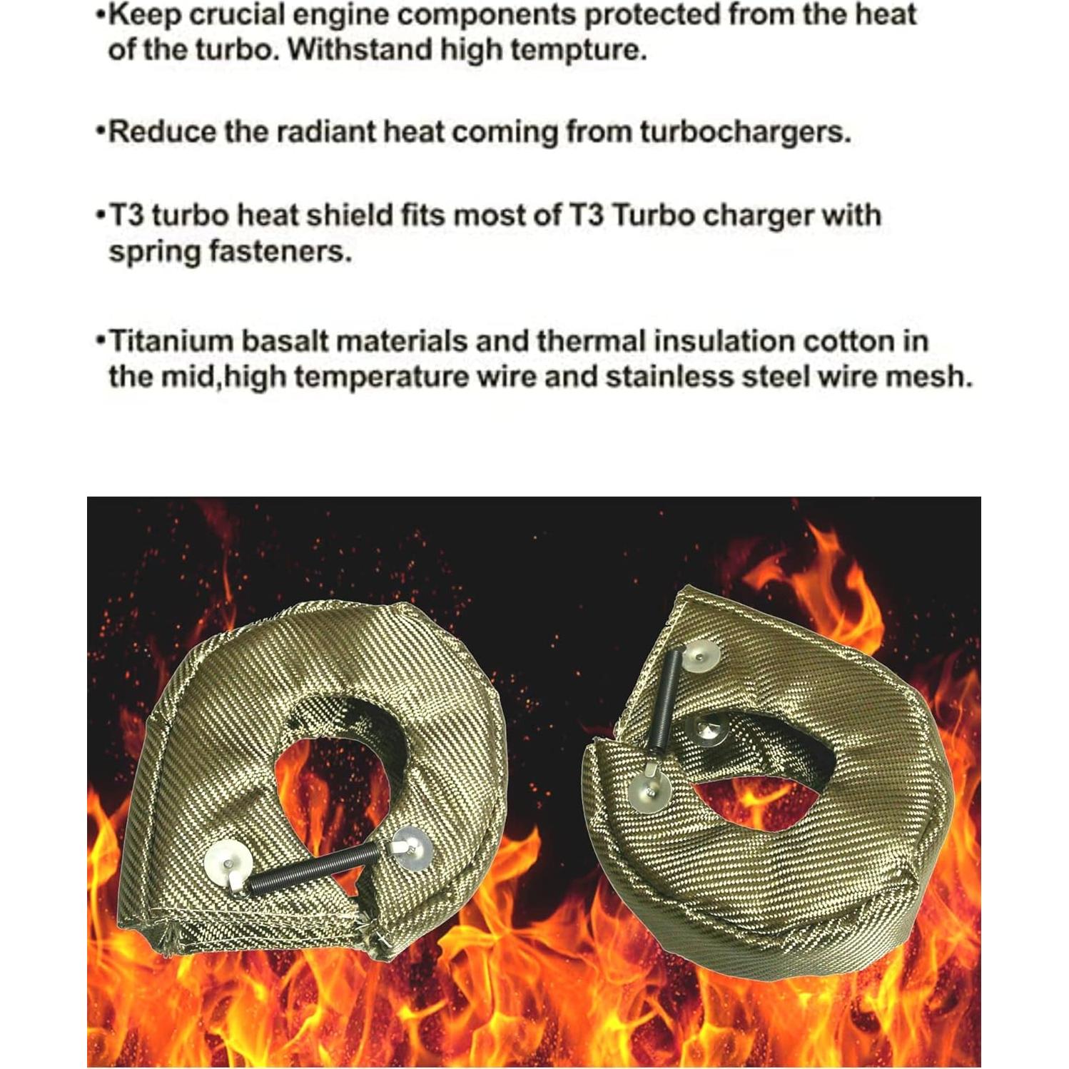 Cubierta de Calor Turbo T3 Alioncar de Fibra de Titanio