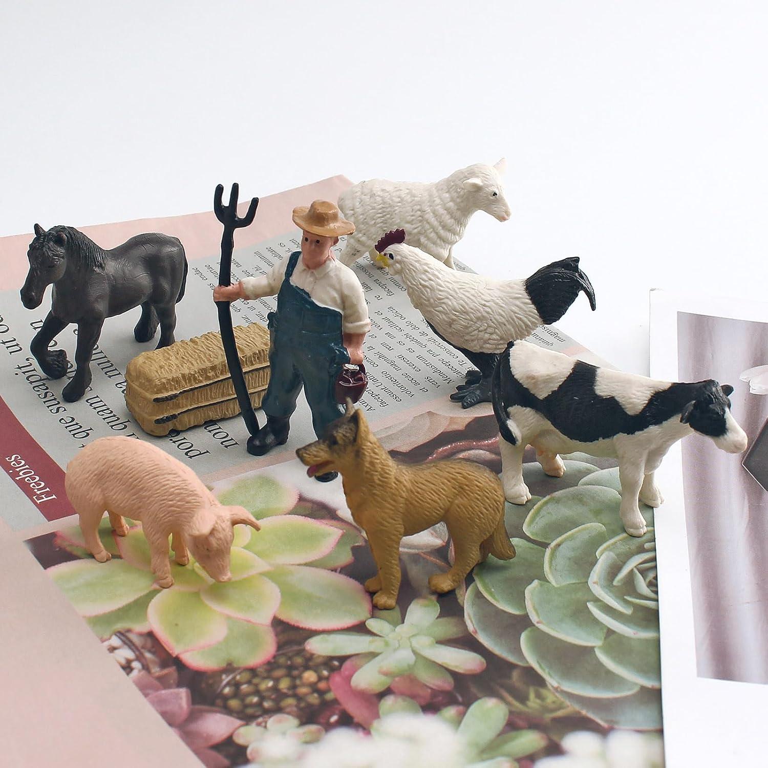 Conjunto de Animales de Granja 16PCS LC JoyCre para Niños