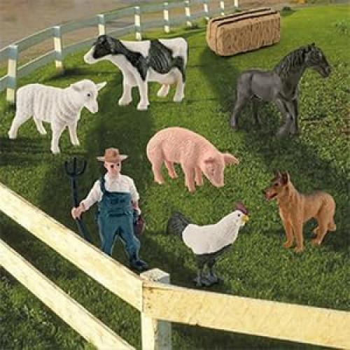 Conjunto de Animales de Granja 16PCS LC JoyCre para Niños