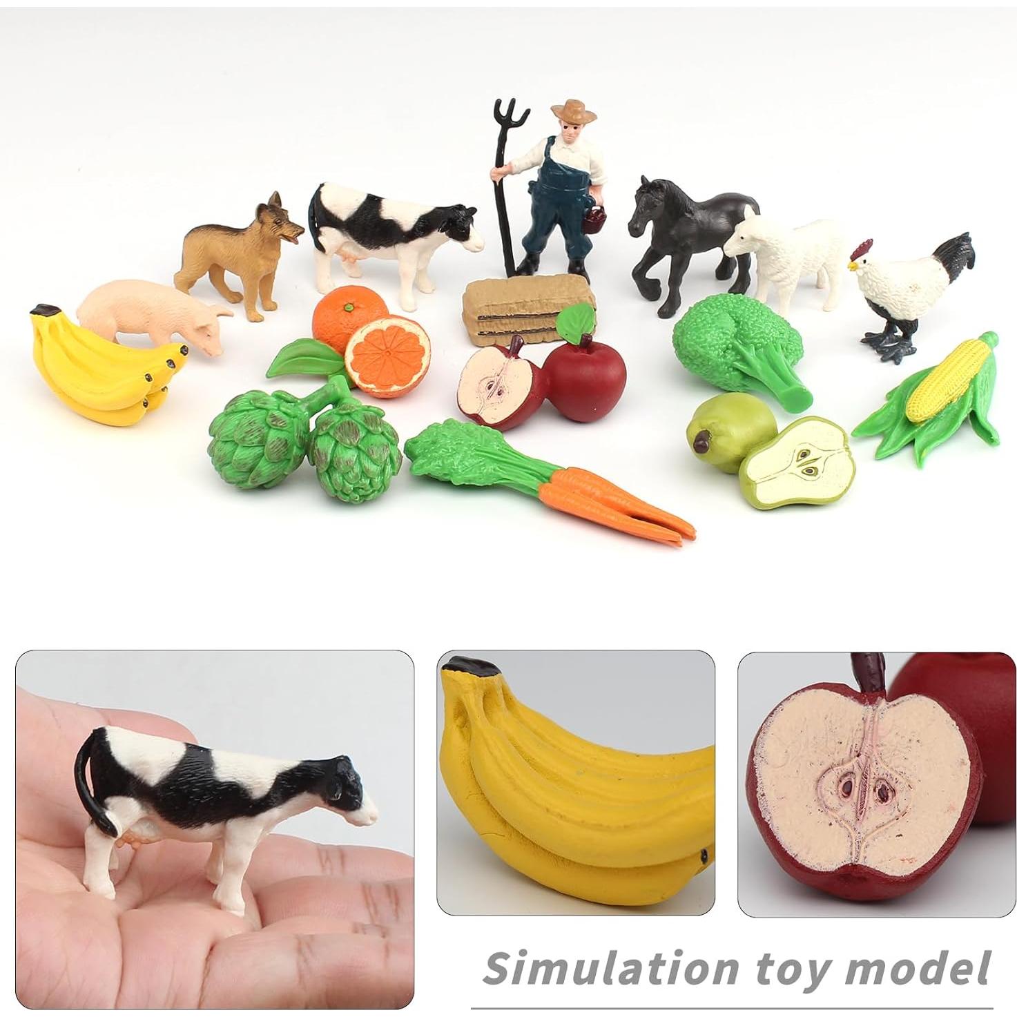 Conjunto de Animales de Granja 16PCS LC JoyCre para Niños