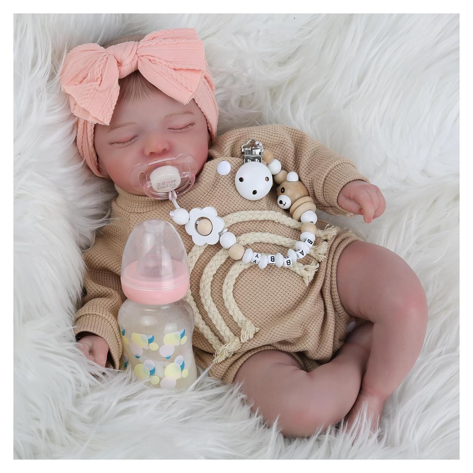 Muñeca de bebé renacida 20" KSBD realista con accesorios