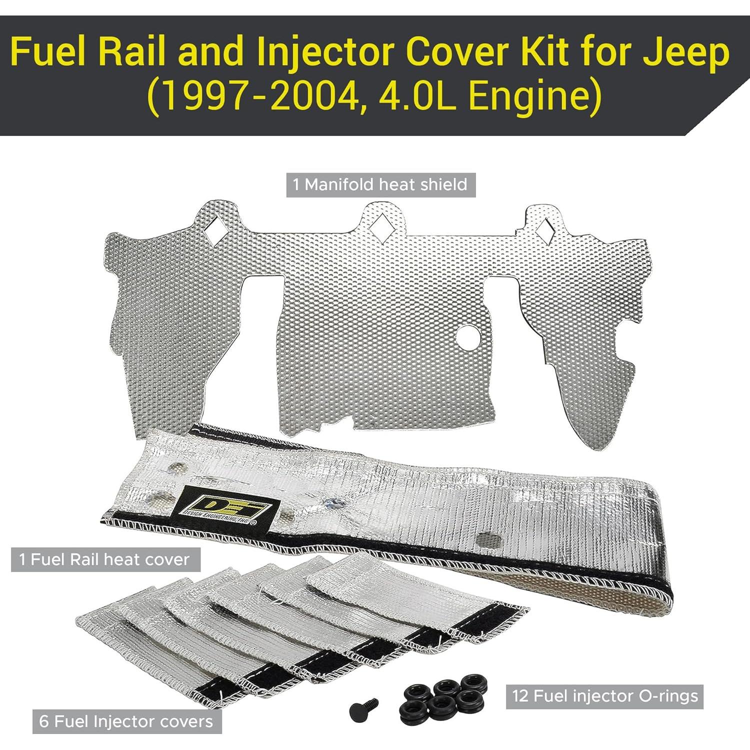 Kit Cubierta Rail Combustible e Inyector Design Engineering Jeep 4.0L