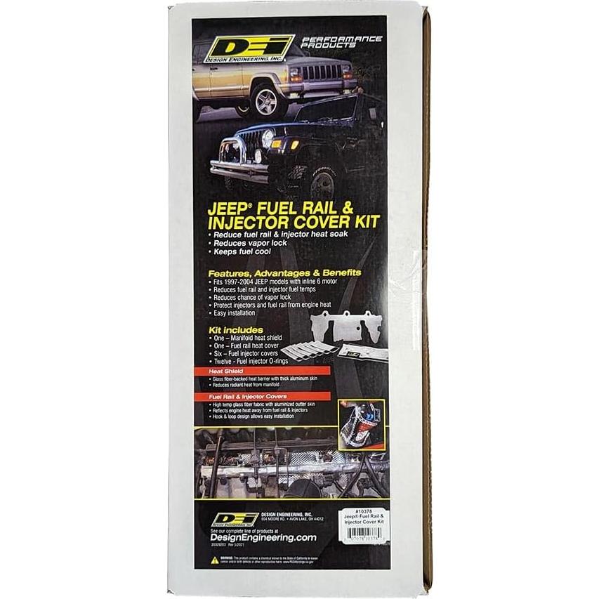 Kit Cubierta Rail Combustible e Inyector Design Engineering Jeep 4.0L