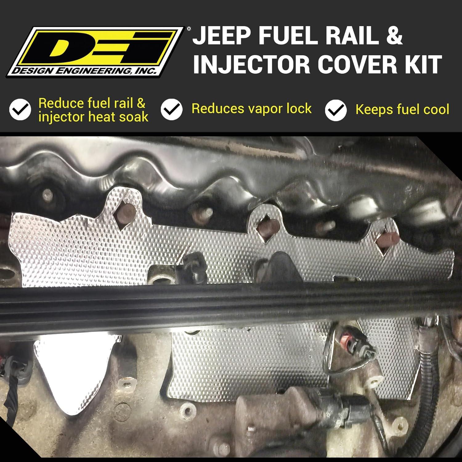 Kit Cubierta Rail Combustible e Inyector Design Engineering Jeep 4.0L