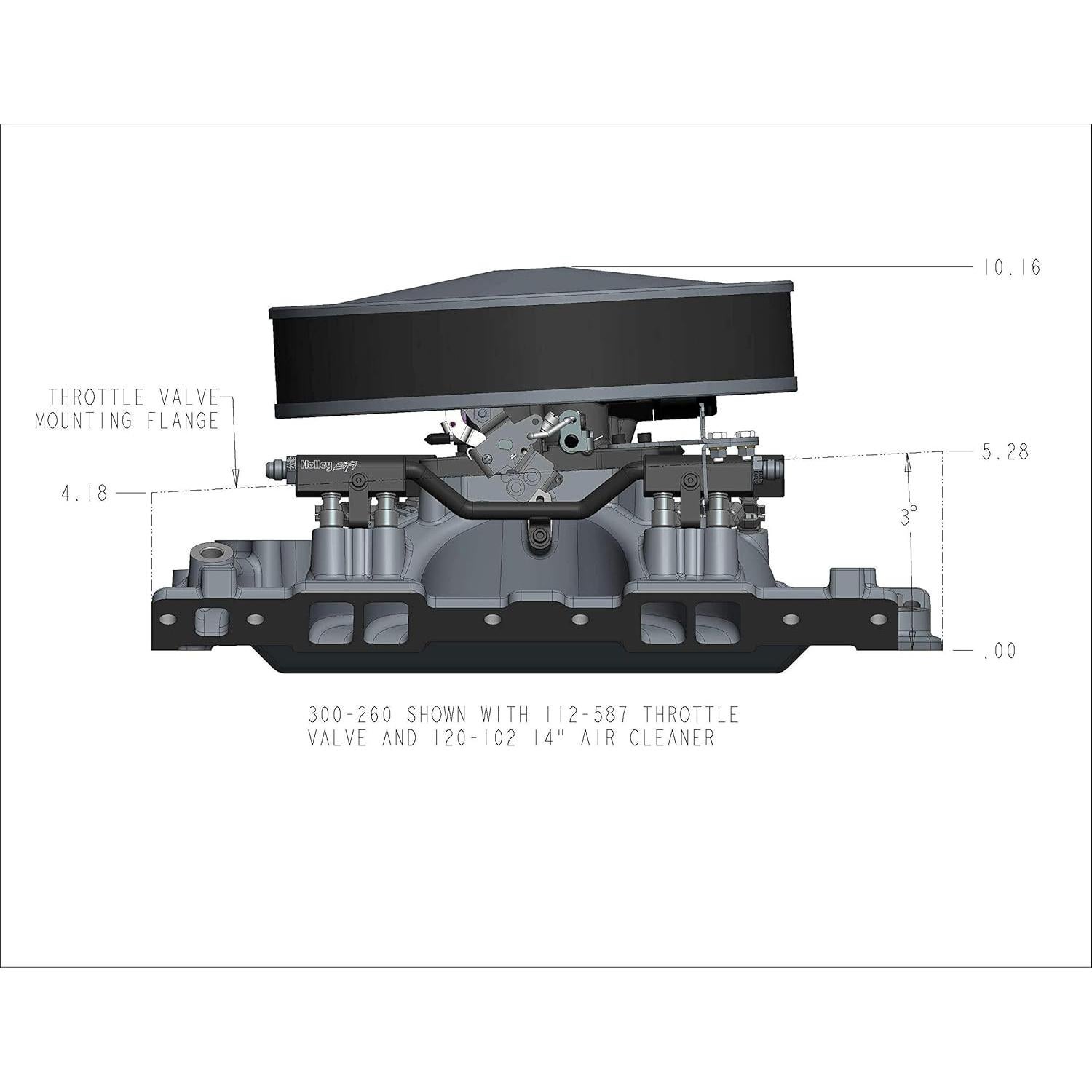 Kit Colector de Admisión y Riel Combustible Holley 300260