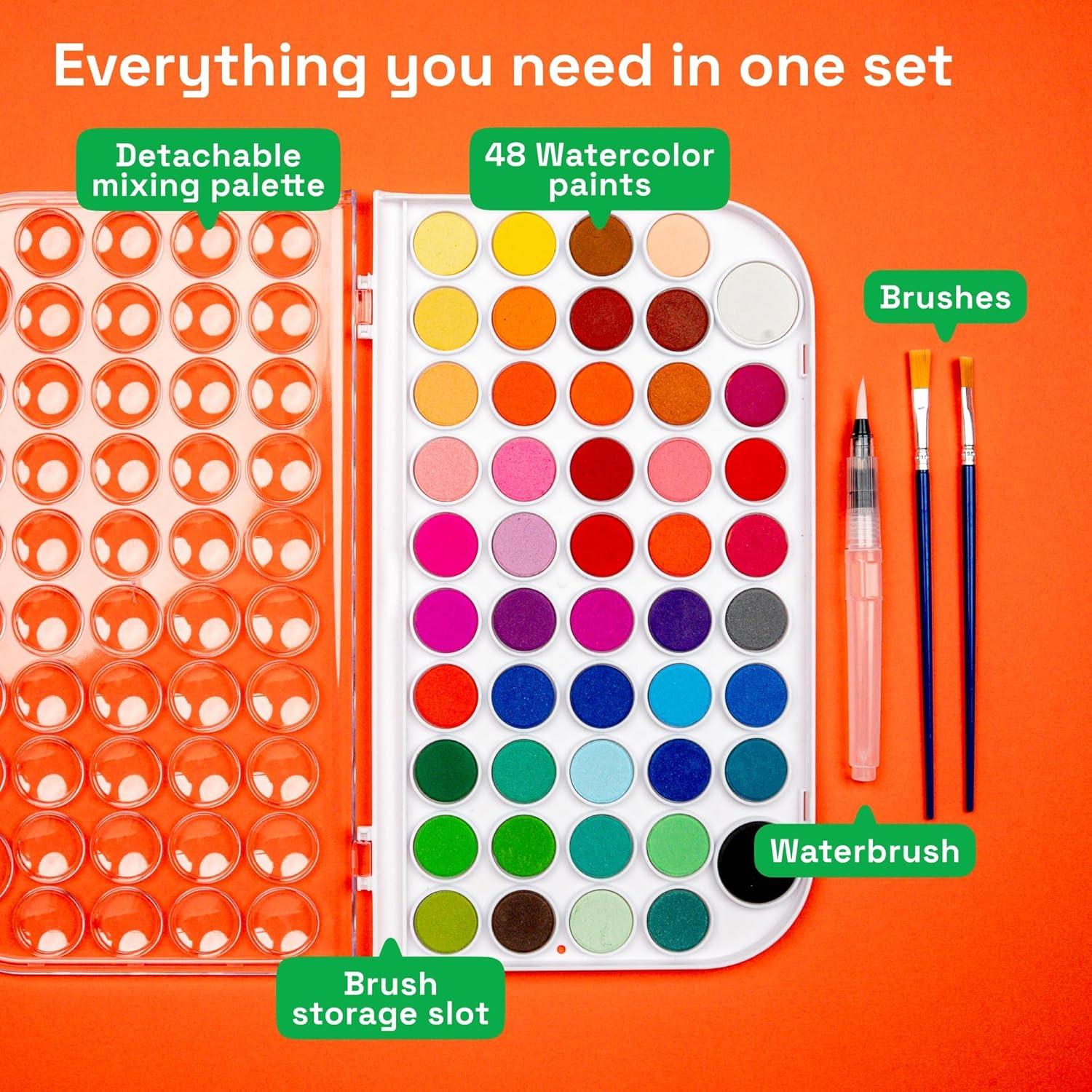 Set de Pintura Acuarelable ARTISTRO 48 Colores y Pinceles