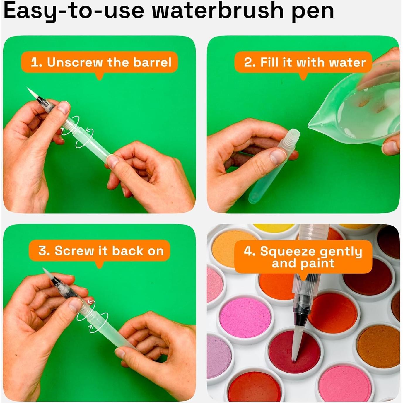 Set de Pintura Acuarelable ARTISTRO 48 Colores y Pinceles