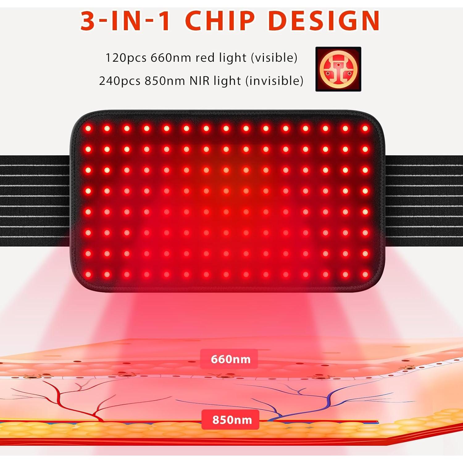 Cinturón de Luz Roja Viconor - Control APP, 3 Modos