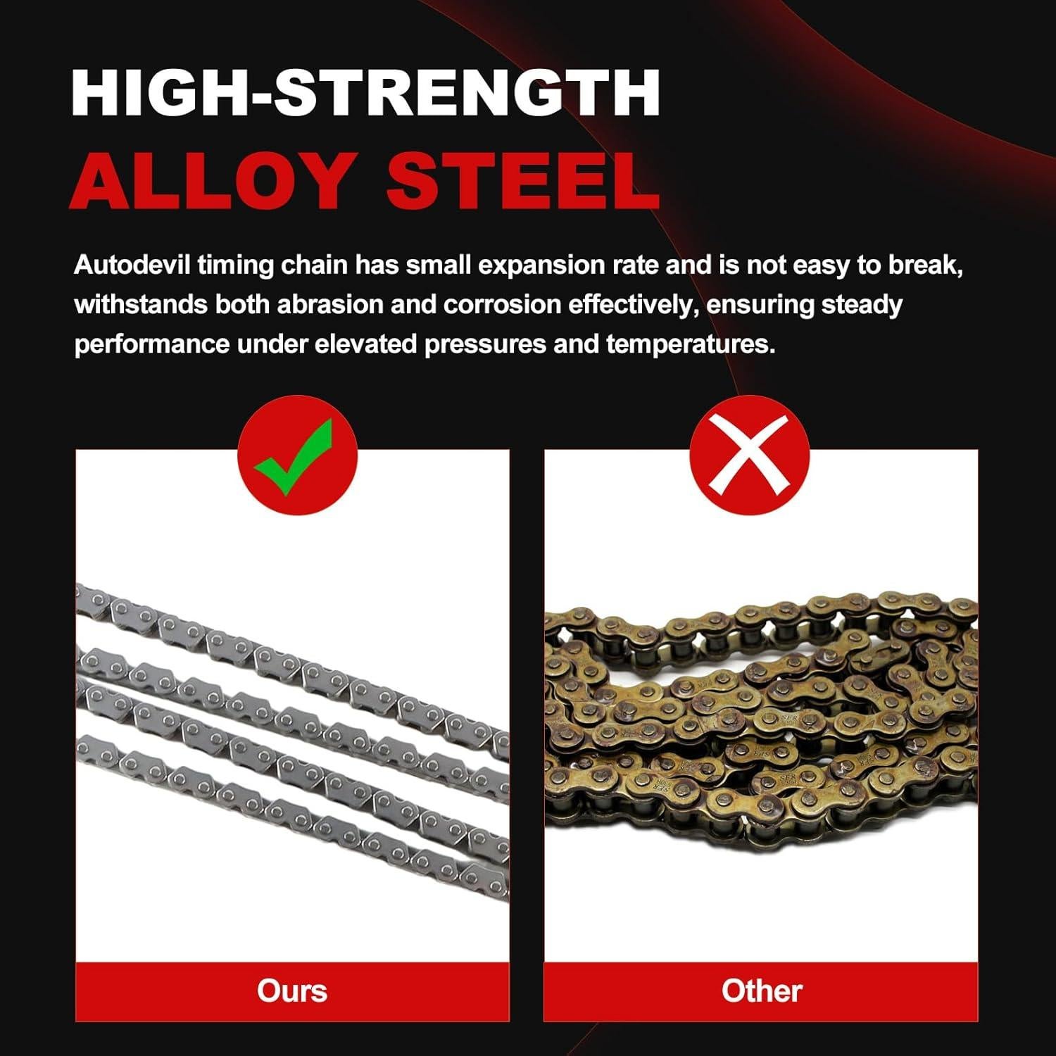 Kit de cadena de distribución Autodevil para Accord 2008-2012 2.4L