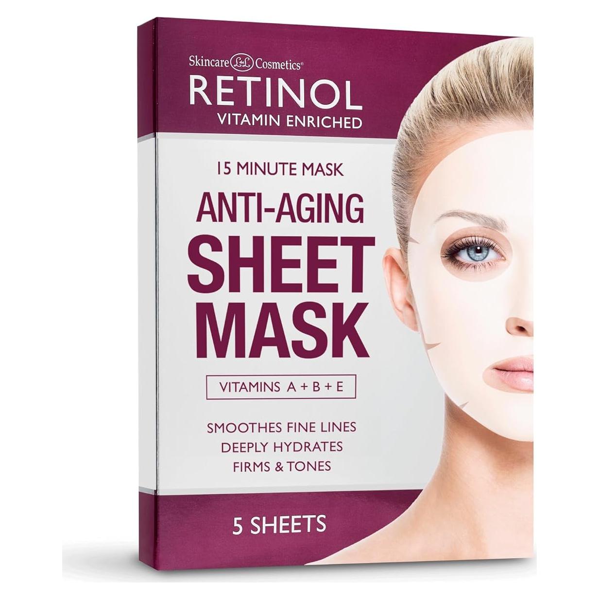 Mascarilla de Tela Anti-Envejecimiento LIVAURA con Retinol 140g