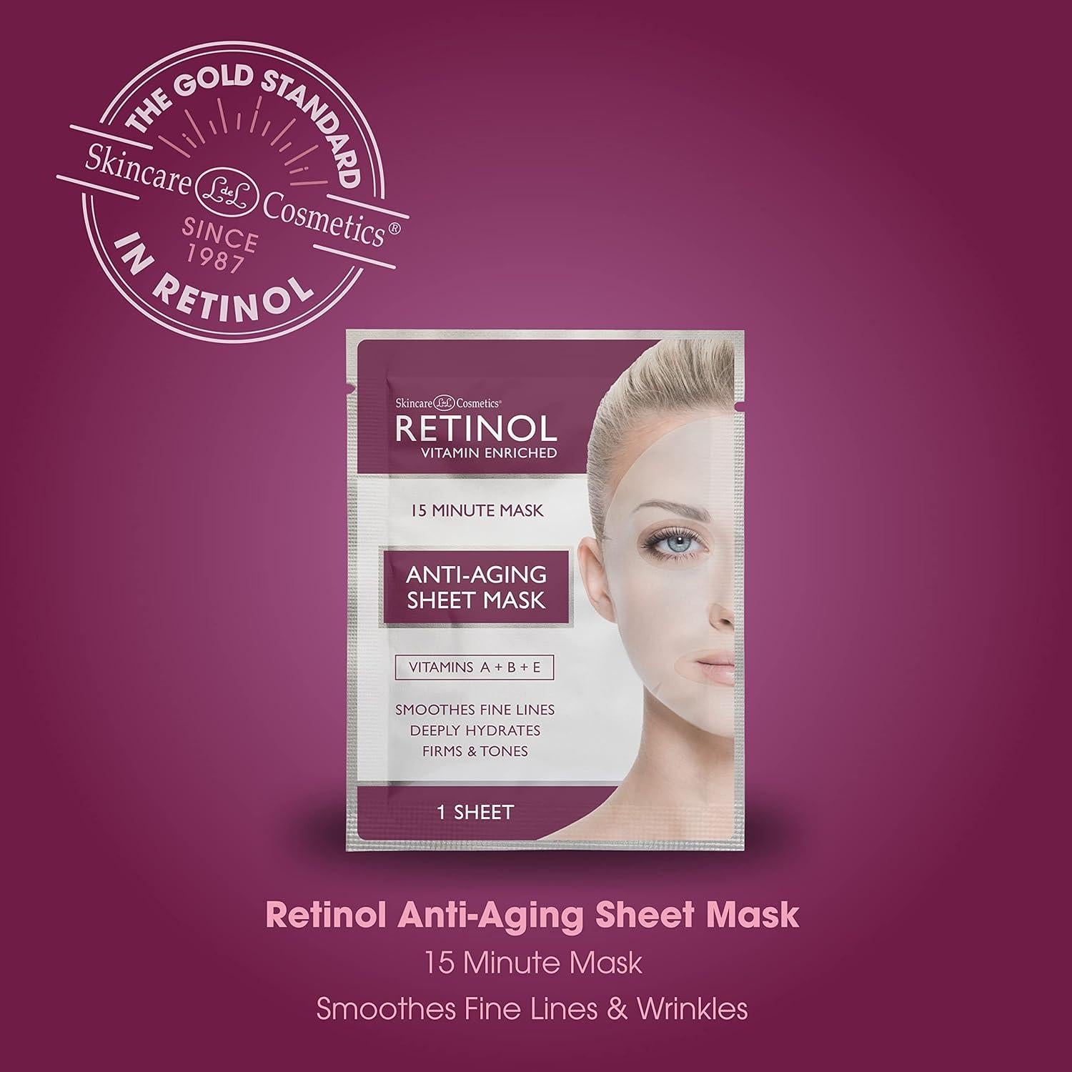 Mascarilla de Tela Anti-Envejecimiento LIVAURA con Retinol 140g