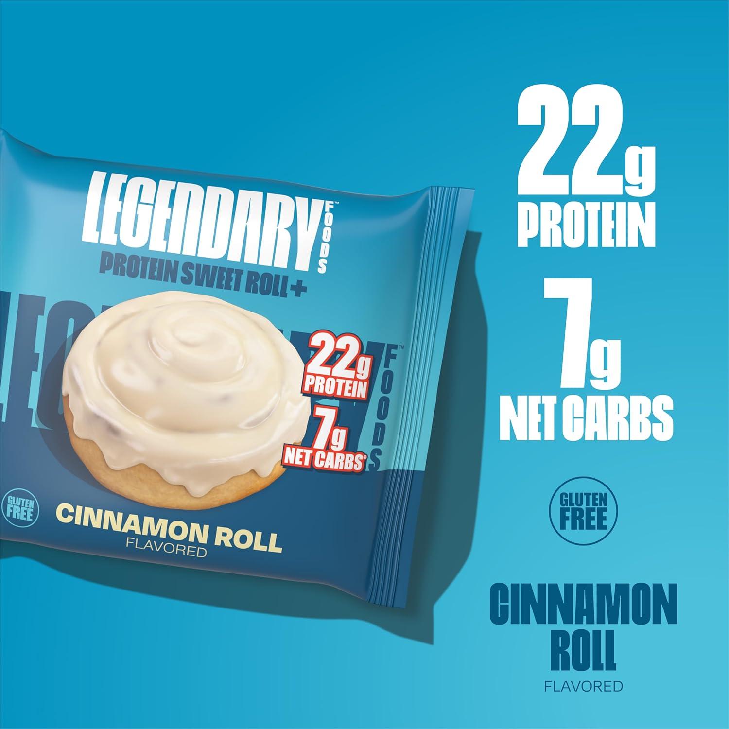 Barras de Proteína Rollito de Canela Legendary Foods 10 Unidades
