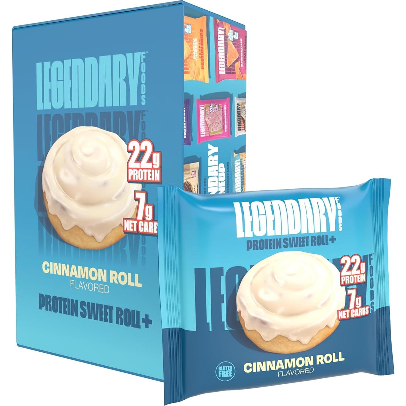 Barras de Proteína Rollito de Canela Legendary Foods 10 Unidades