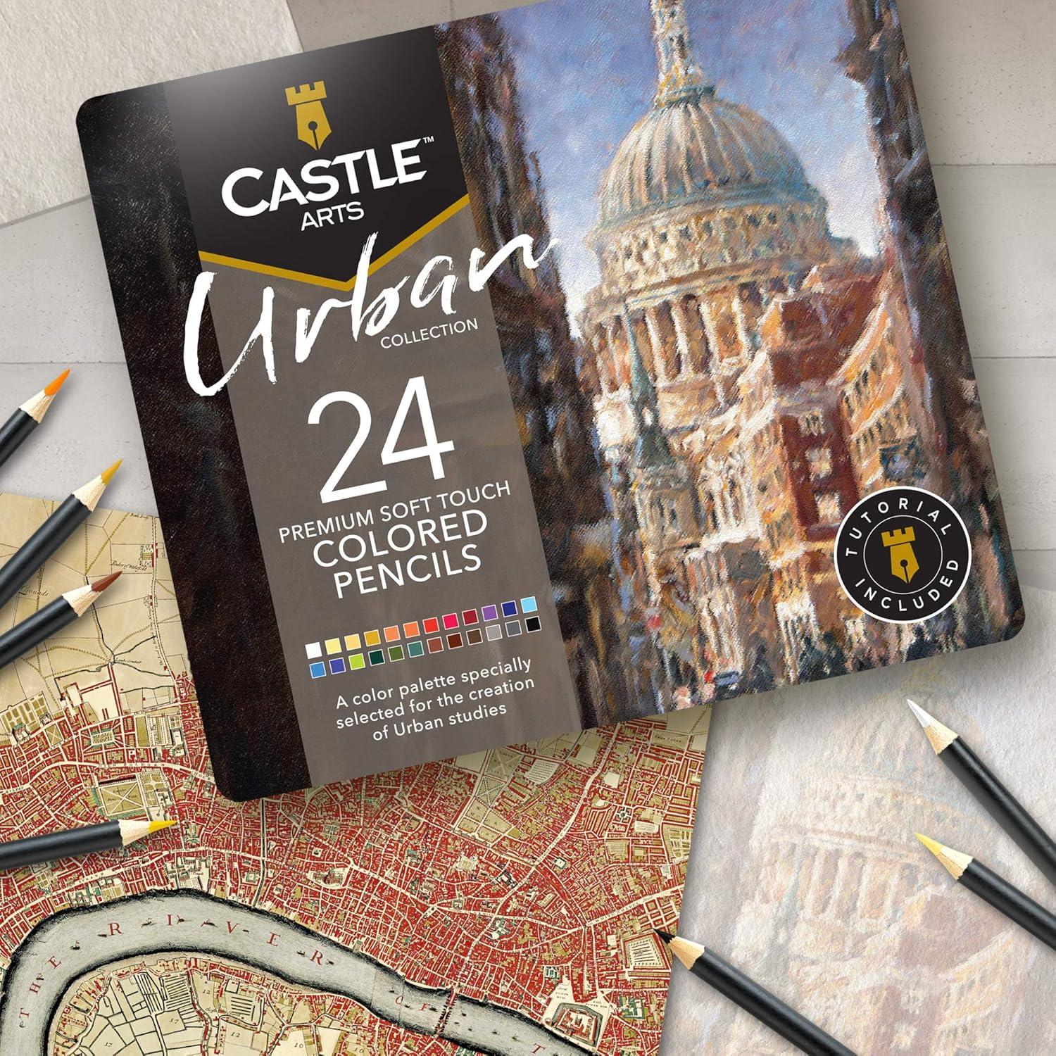 Lápices de Colores Castle Art 24 Piezas Dibujo Urbano