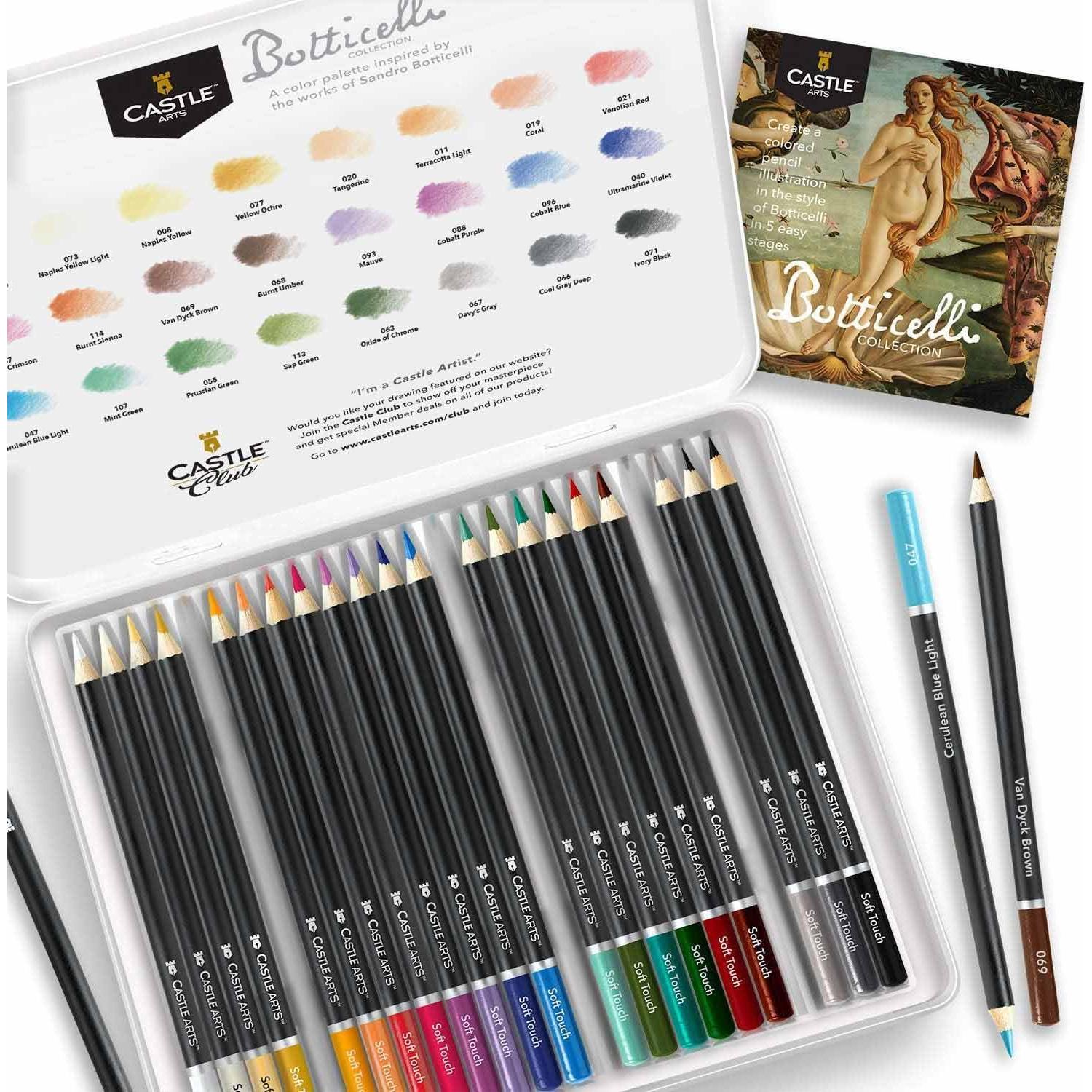 Conjunto de 24 lápices de colores Castle Arts Botticelli