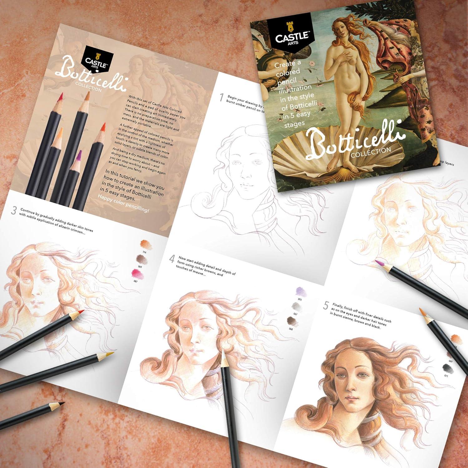 Conjunto de 24 lápices de colores Castle Arts Botticelli