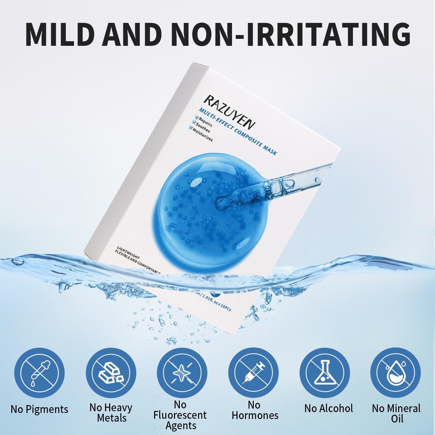 Mascarilla Facial RAZUYEN Antienvejecimiento 10 Hojas Hidratante