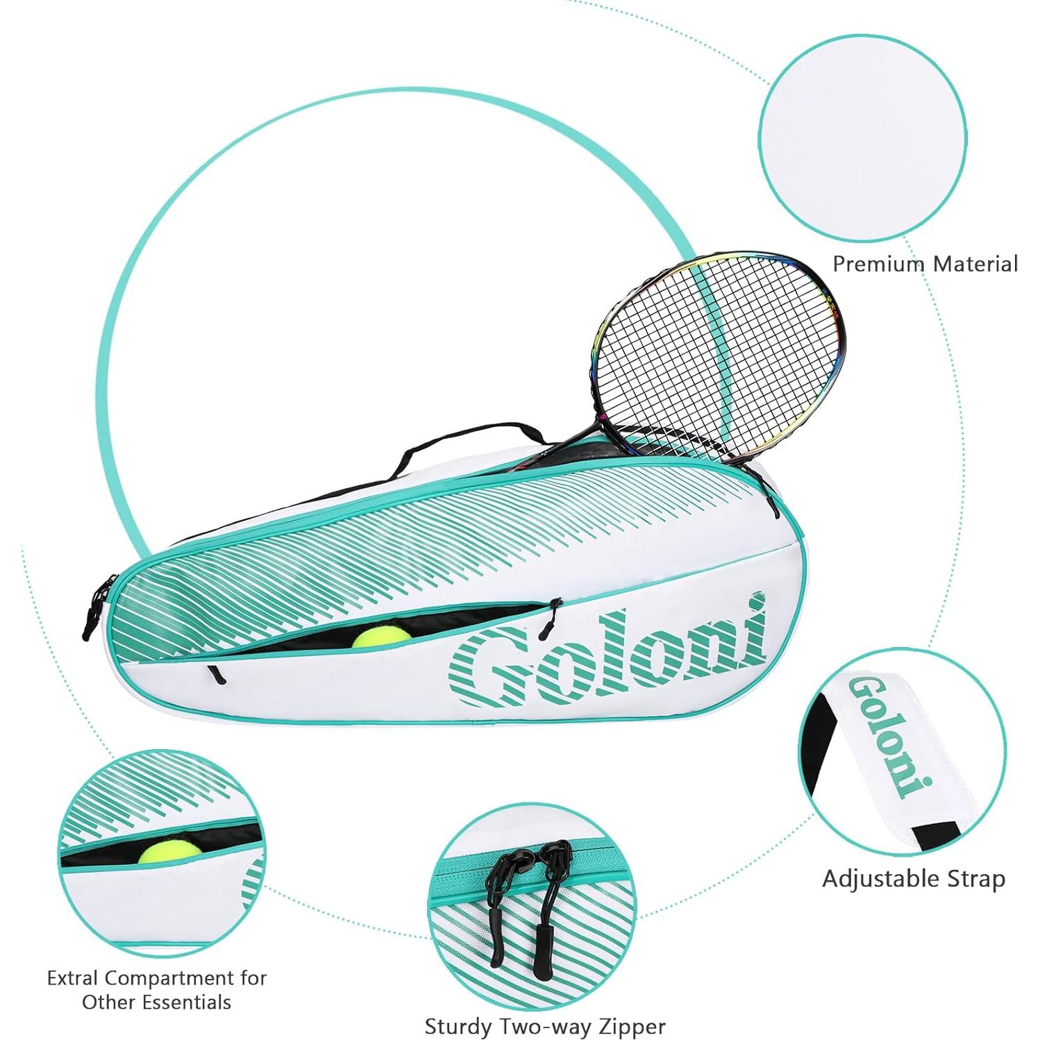 Bolsa de Tenis Goloni para 3 Raquetas - Poliéster 600D